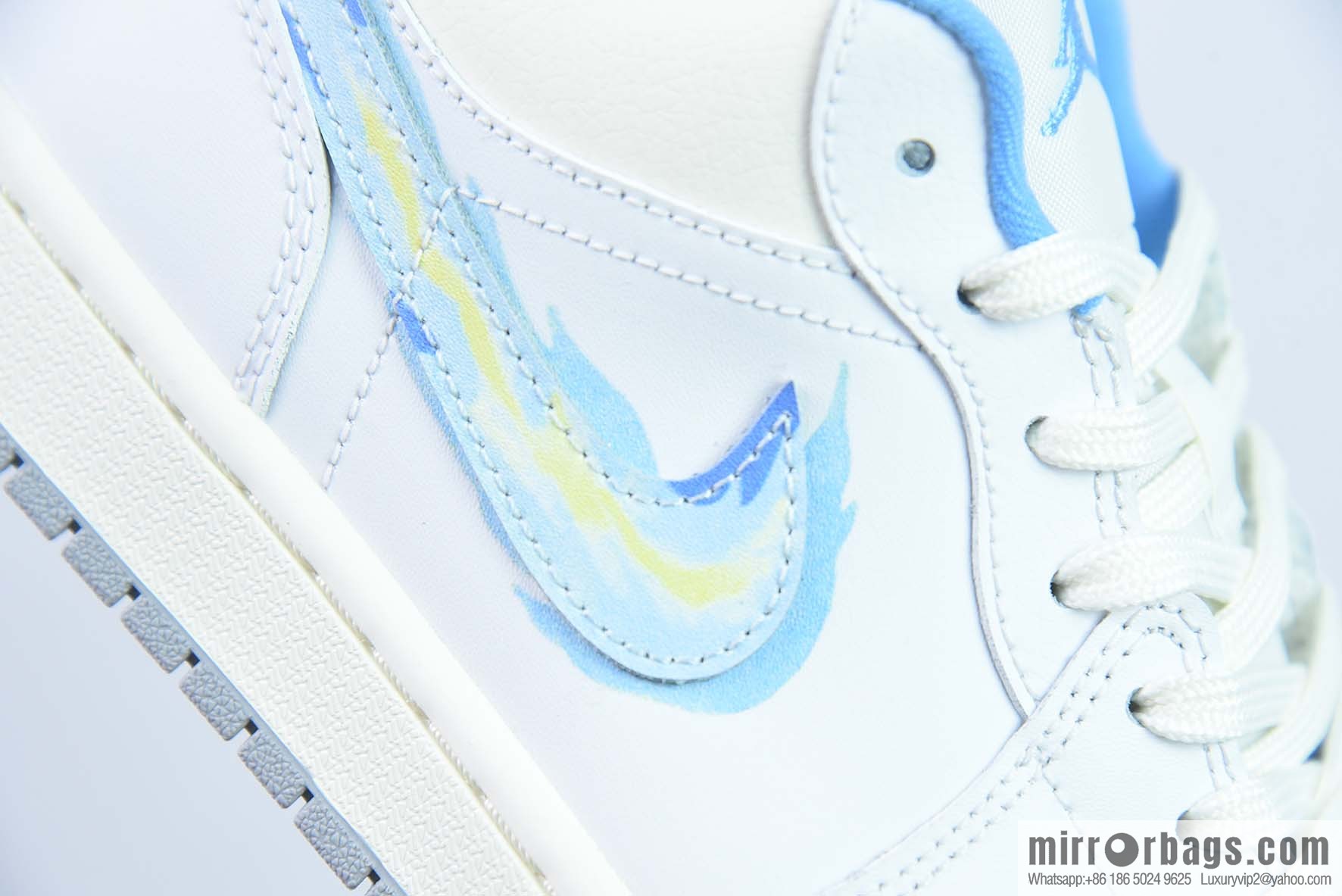 Air Jordan 1 Low animation white blue Joe 1 low-top culture basketball shoes, item number: FJ7219-441