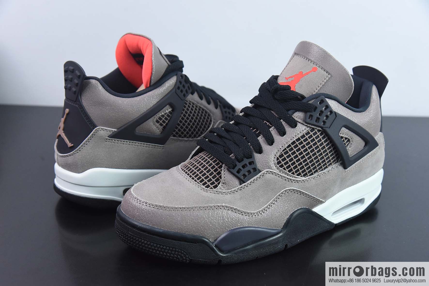 Air Jordan 4 AJ4 Mocha black brown suede small TS basketball shoes, item number: DB0732-200