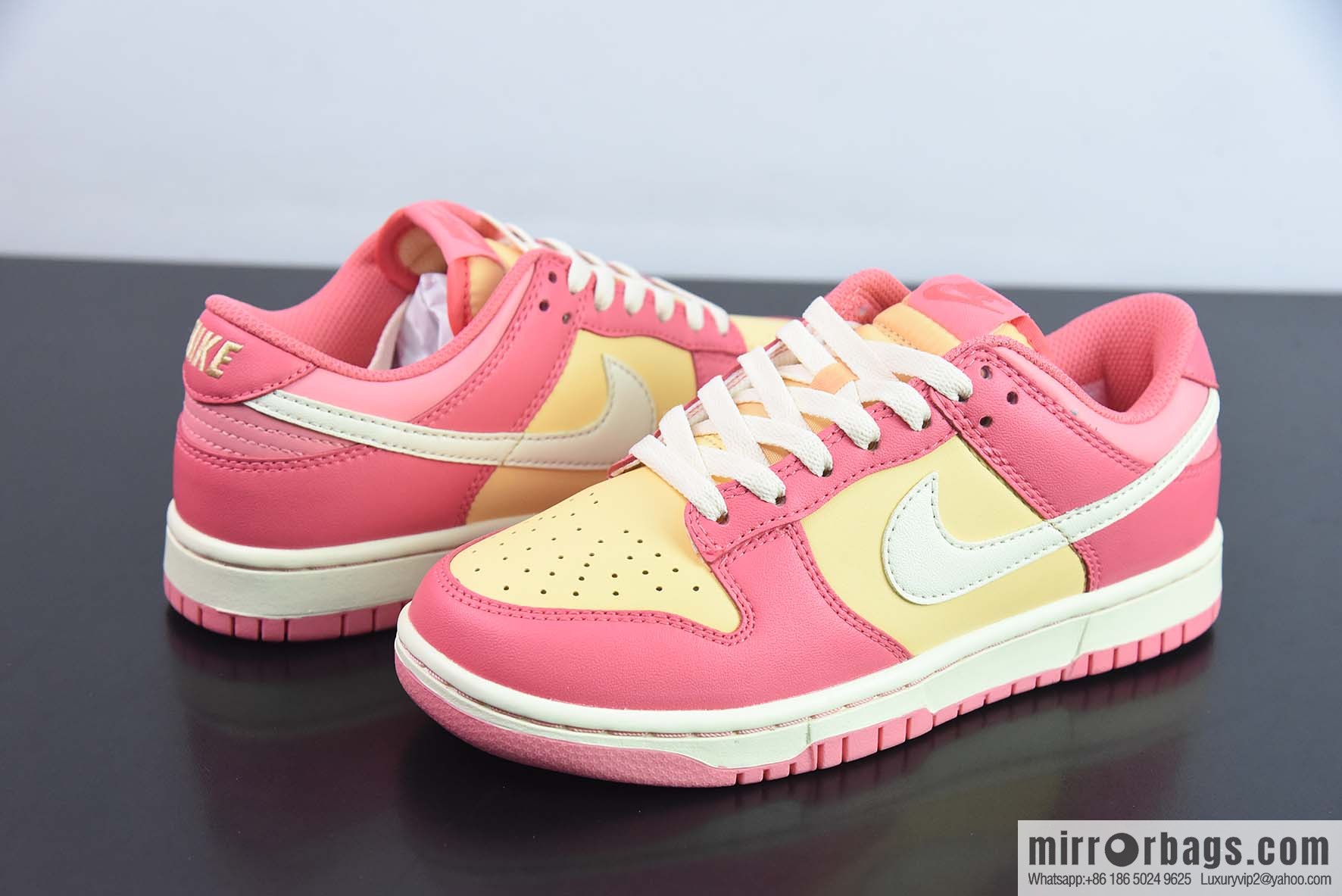 Nike SB Dunk Low yellow and pink sneakers, item number: DH9765 200