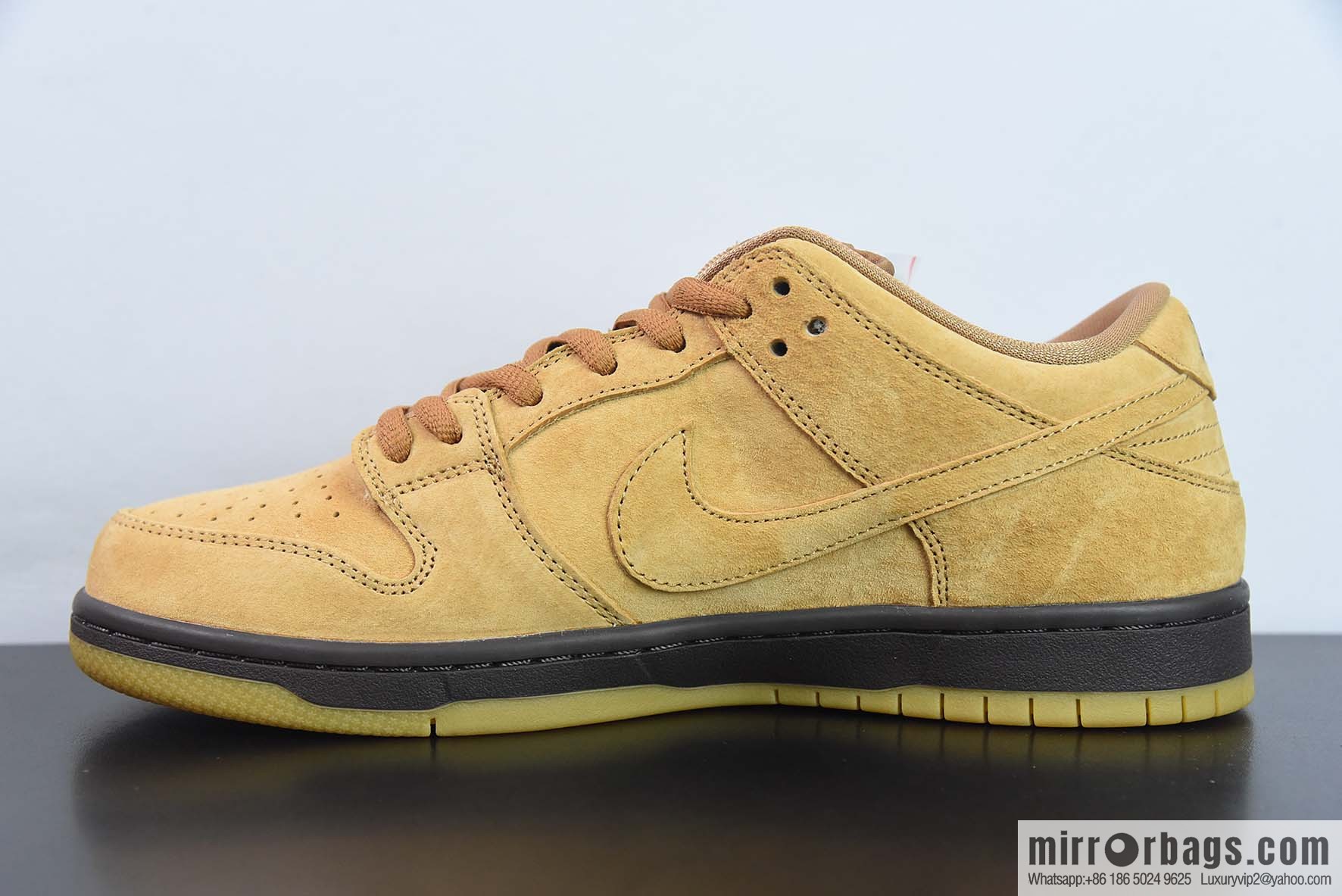 NK SB Dunk Low Pro wheat color, deciduous yellow low-top sports skate shoes Item number: BQ6817-204