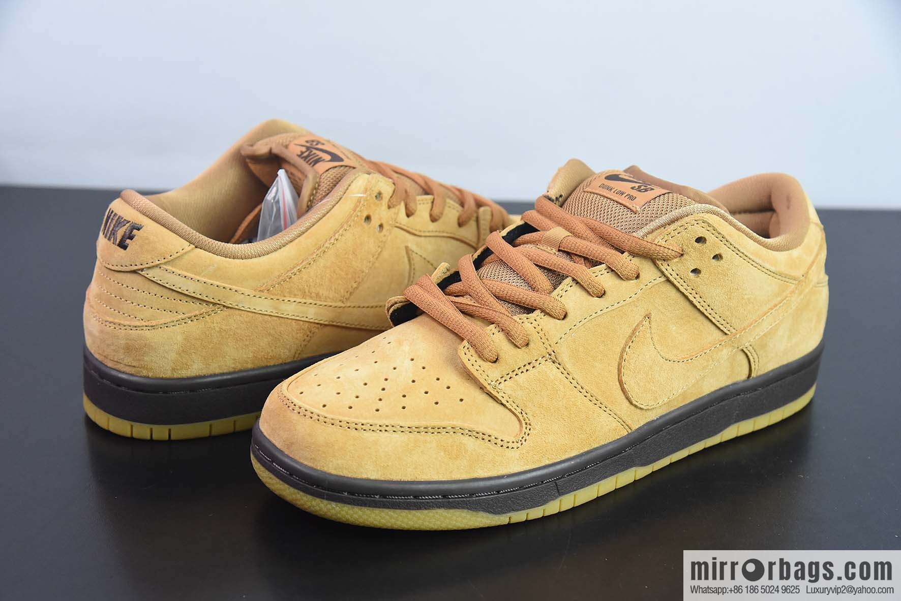 NK SB Dunk Low Pro wheat color, deciduous yellow low-top sports skate shoes Item number: BQ6817-204