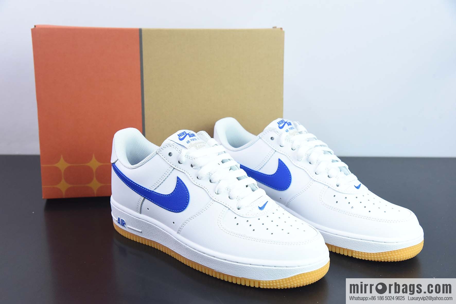 Air Force 1 '07 Low Air Force One, white and blue raw rubber, item number: DJ3911-101