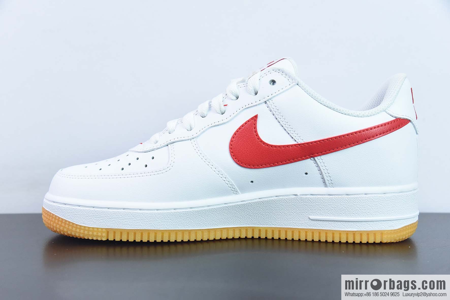 Air Force 1 '07 Low Air Force One, white and red raw rubber sneakers Item number: DJ3911-102