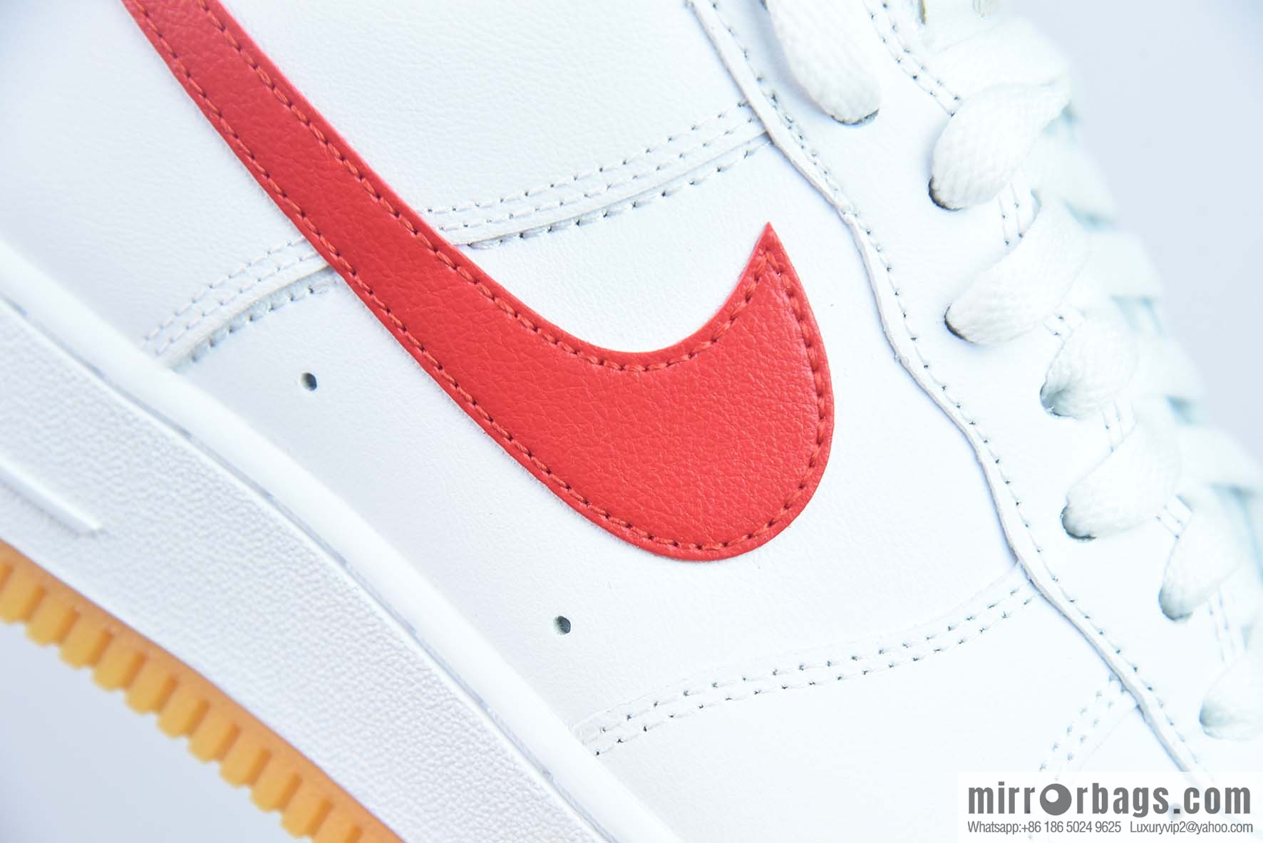 Air Force 1 '07 Low Air Force One, white and red raw rubber sneakers Item number: DJ3911-102