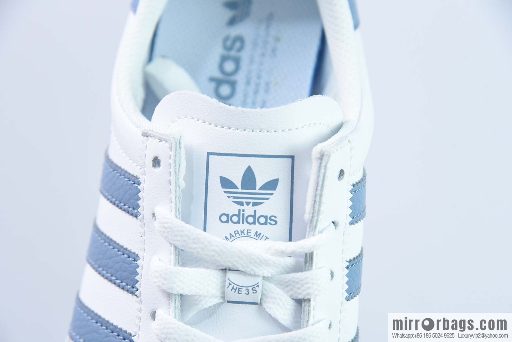 AD Originals Jeans Vintage low-top fashion sneakers, beige and blue, item number F36114.