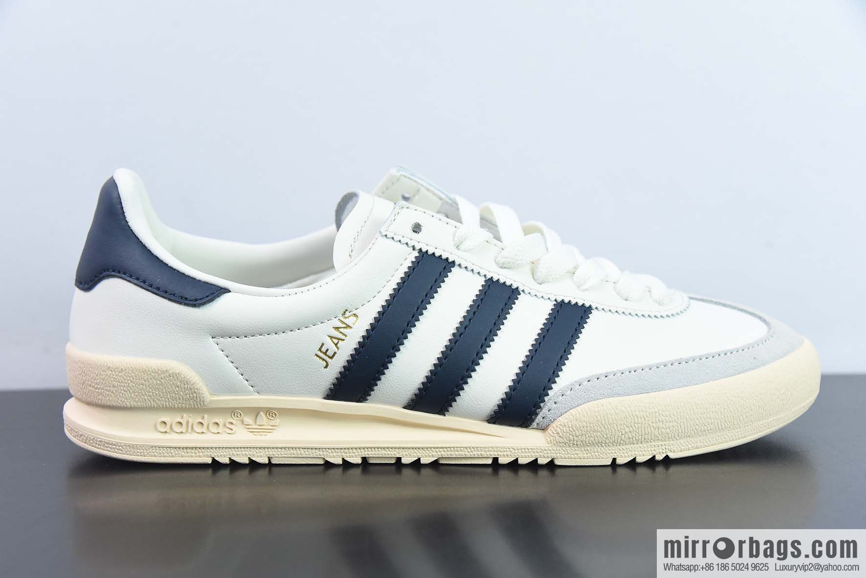 AD Originals Jeans Vintage low-top fashion board shoes, beige dark blue, item number GY7436