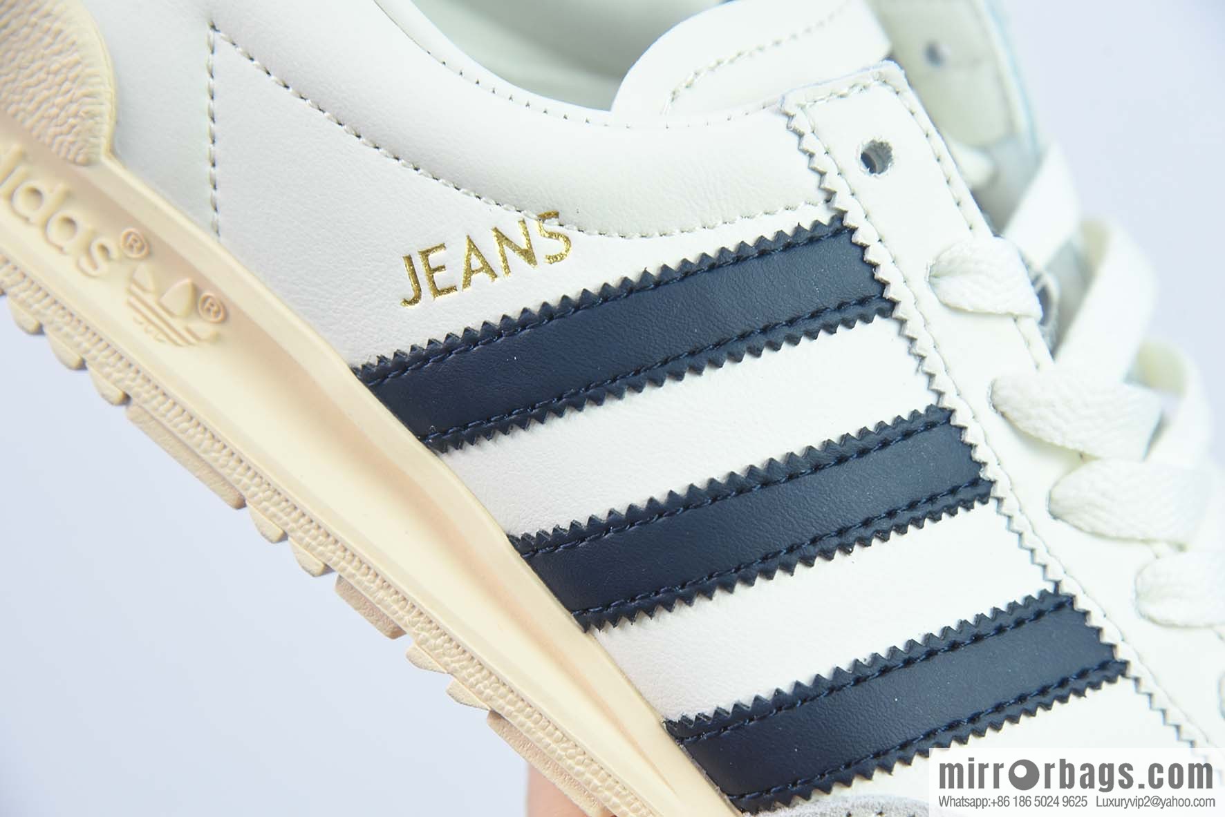 AD Originals Jeans Vintage low-top fashion board shoes, beige dark blue, item number GY7436