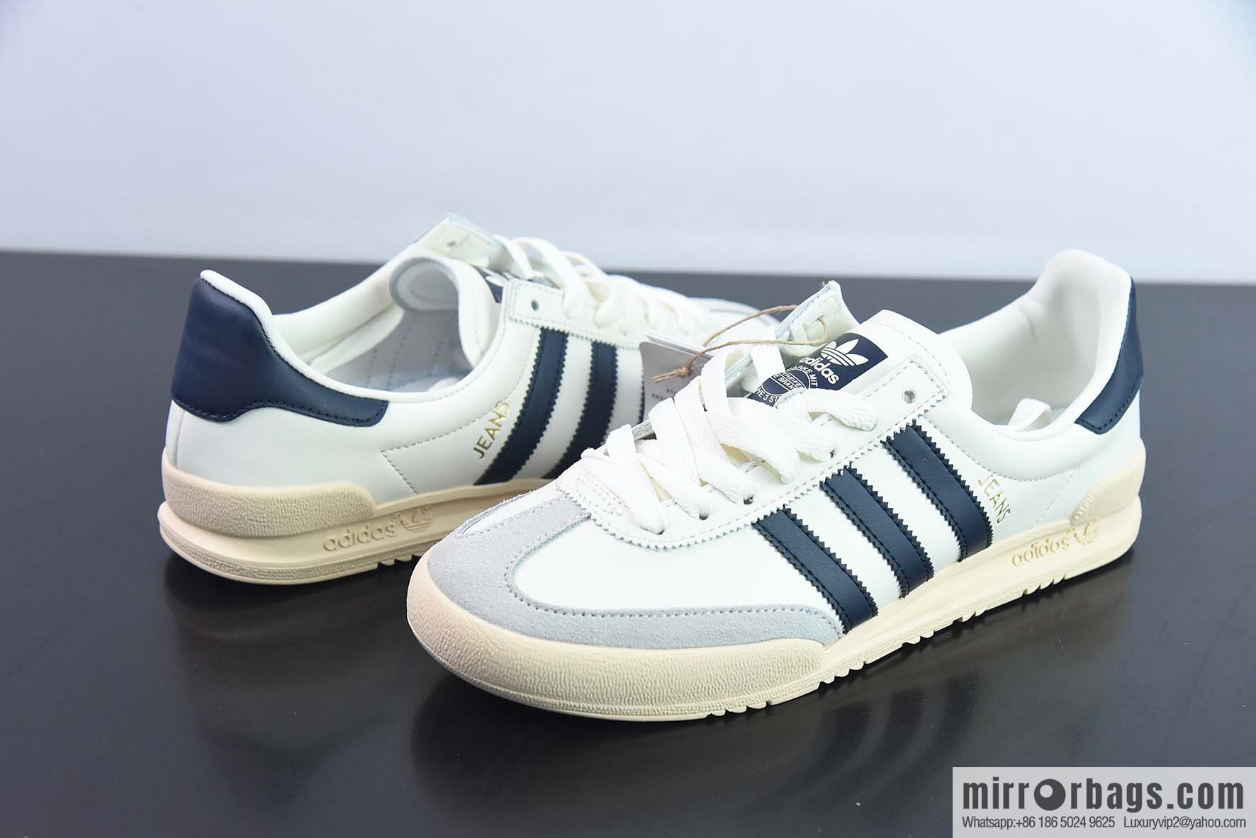 AD Originals Jeans Vintage low-top fashion board shoes, beige dark blue, item number GY7436