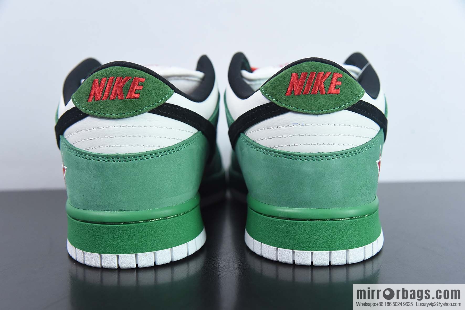 Nike Dunk Low PRO Se white and green low-top sneakers Heineken, joint model, item number: 304292 302