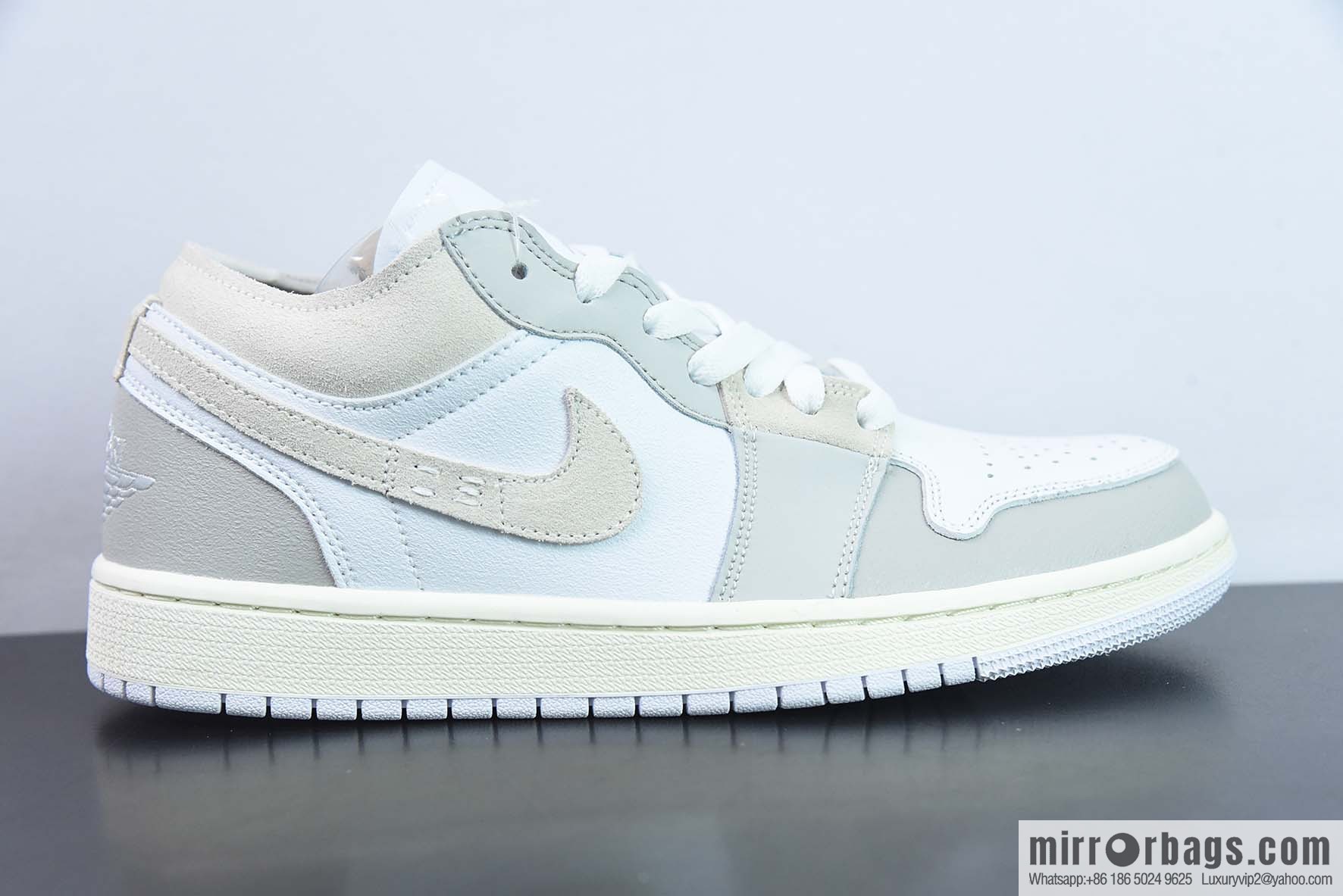 Air Jordan 1 Low AJ1 white gray low-top sneakers Part Number: DN1635 002