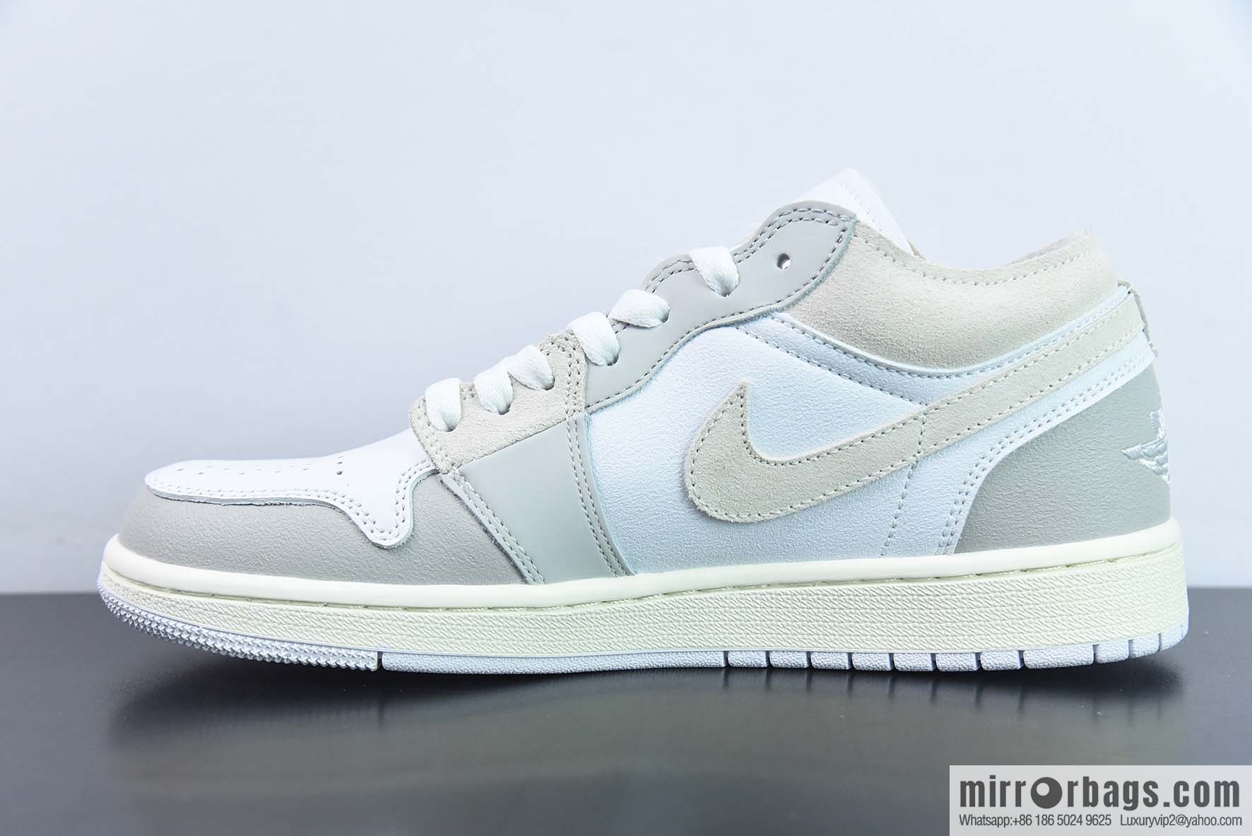 Air Jordan 1 Low AJ1 white gray low-top sneakers Part Number: DN1635 002