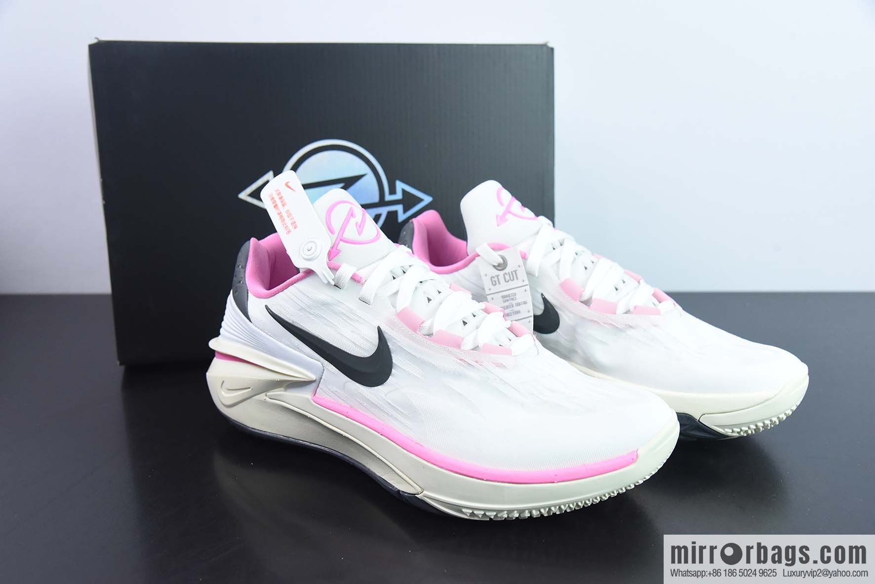 Air Zoom G.T. Cut 2 EP Nike GT2.0 actual combat series basketball shoes, white and black powder, item number: FD9905-101