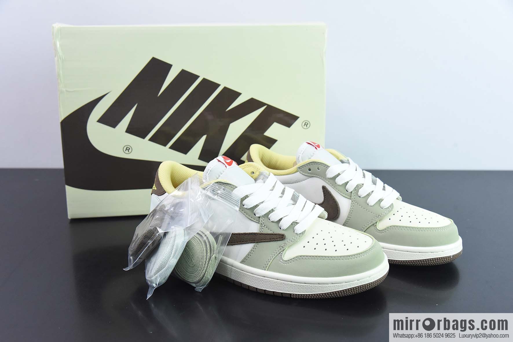 Air Jordan 1 Low AJ1 Joe 1 Low-top casual board shoes, white and green, limited to the Year of the Rabbit, item number: DM7866 603