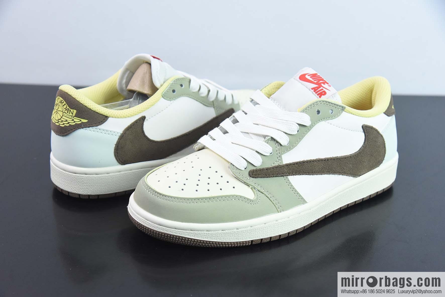 Air Jordan 1 Low AJ1 Joe 1 Low-top casual board shoes, white and green, limited to the Year of the Rabbit, item number: DM7866 603