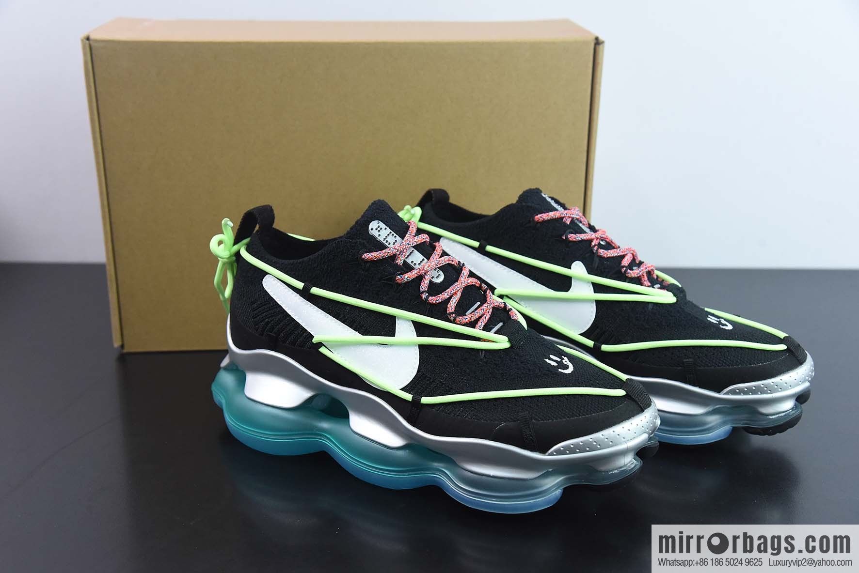 Nike Vapor Max black, silver and blue, steam air cushion jogging shoes item number: FN8884-013