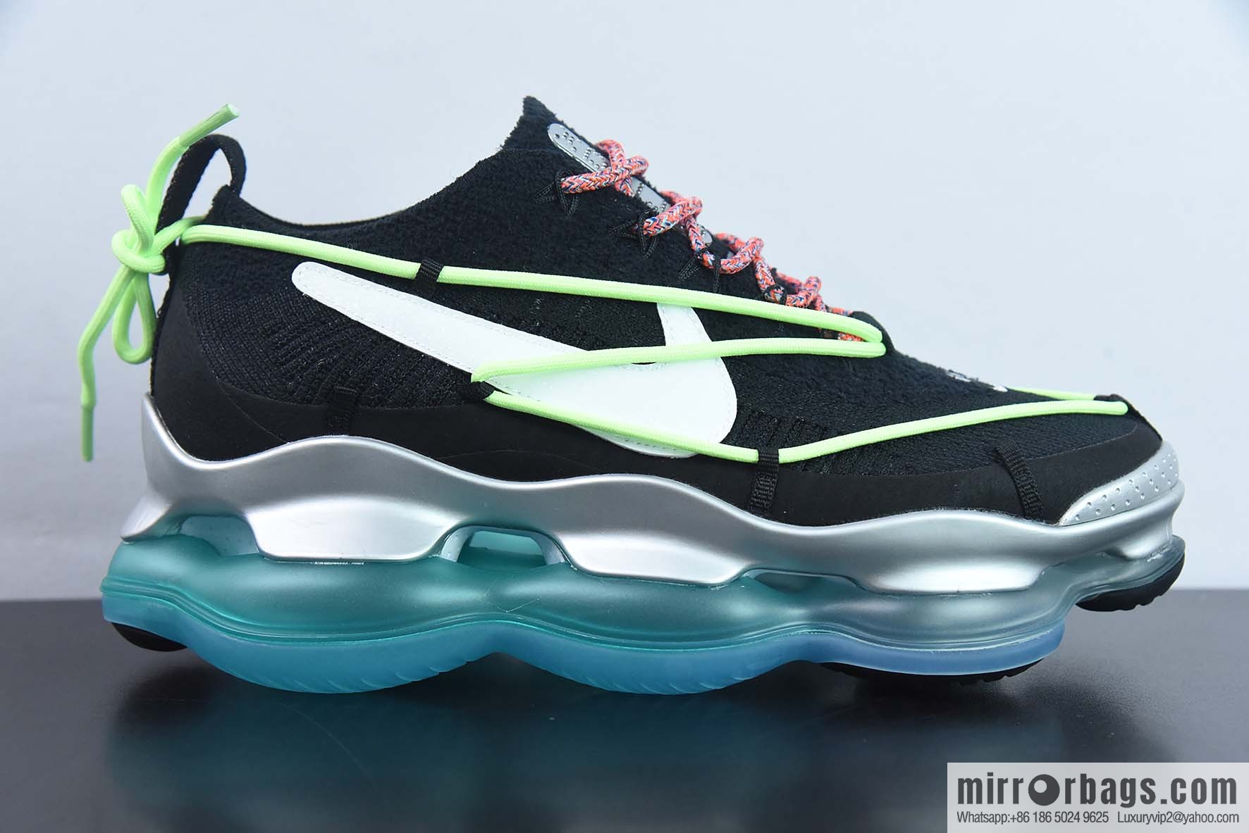 Nike Vapor Max black, silver and blue, steam air cushion jogging shoes item number: FN8884-013