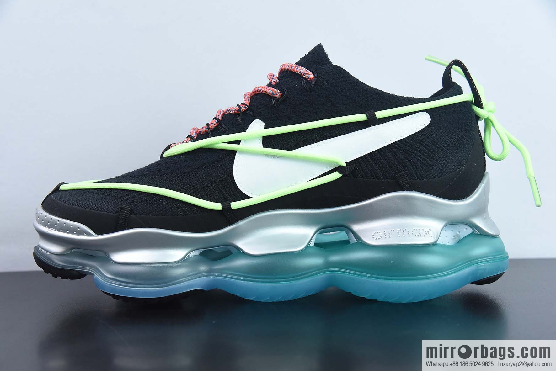 Nike Vapor Max black, silver and blue, steam air cushion jogging shoes item number: FN8884-013