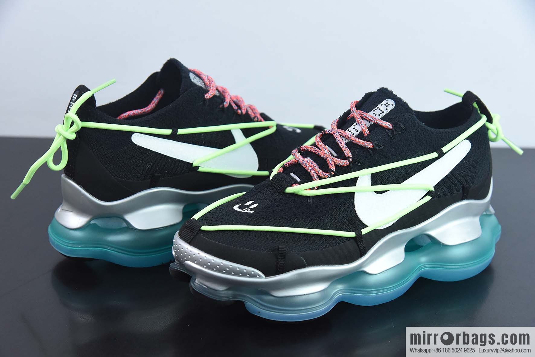 Nike Vapor Max black, silver and blue, steam air cushion jogging shoes item number: FN8884-013