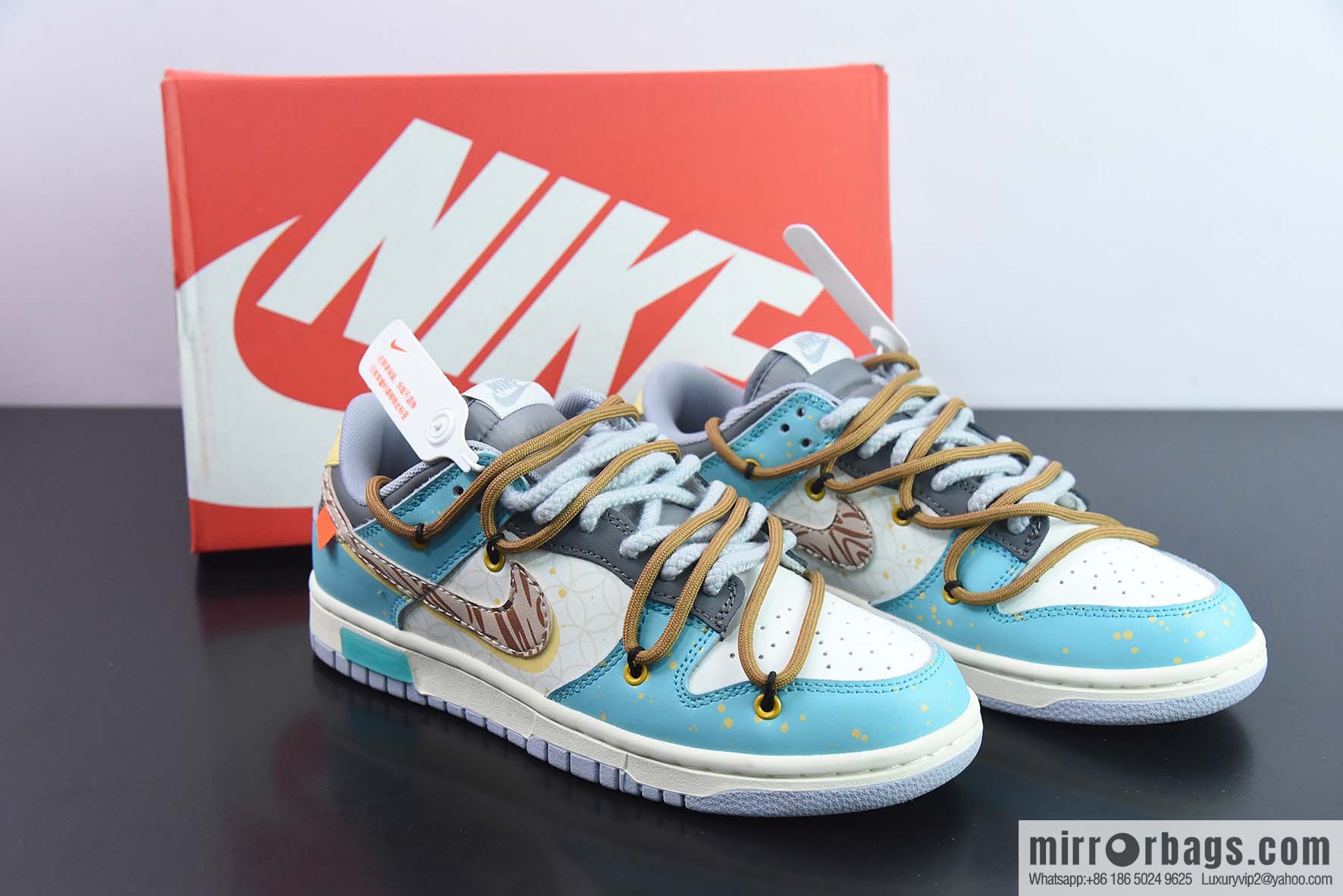 Nike SB Dunk Low custom straps, dunk series Vintage low-top leisure sports skateboard shoes item number: DD1503-105