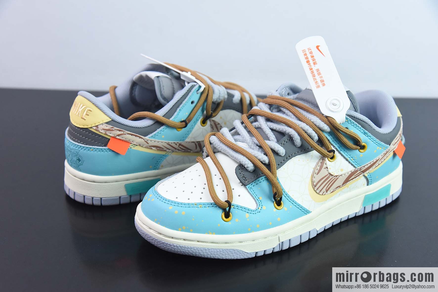 Nike SB Dunk Low custom straps, dunk series Vintage low-top leisure sports skateboard shoes item number: DD1503-105