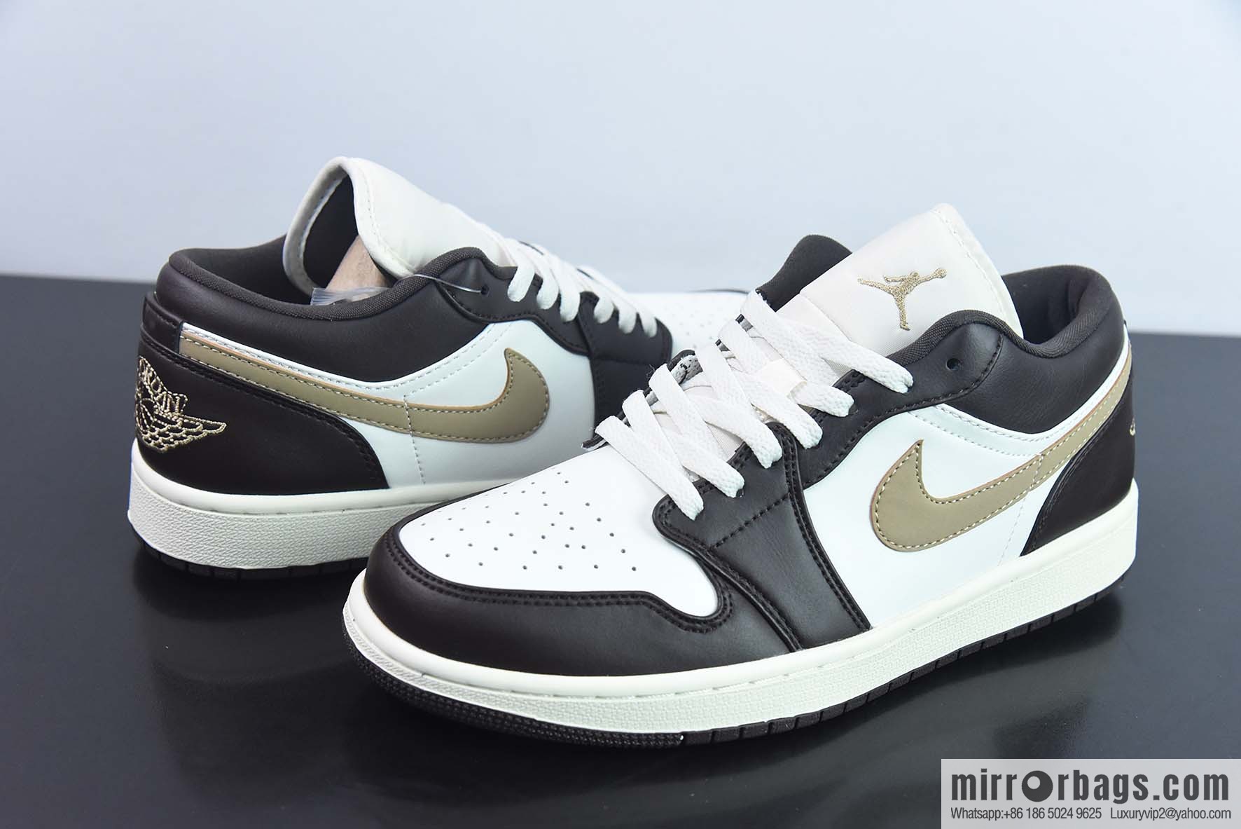 Air Jordan 1 Low dark brown, low-top basketball shoes, item number: DC0774-200