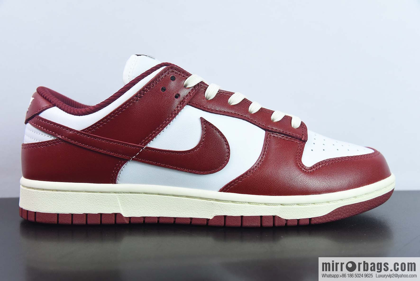 Nike Dunk Low red and white burgundy low-top PRM Vintage casual sports shoes item number: FJ4555-100