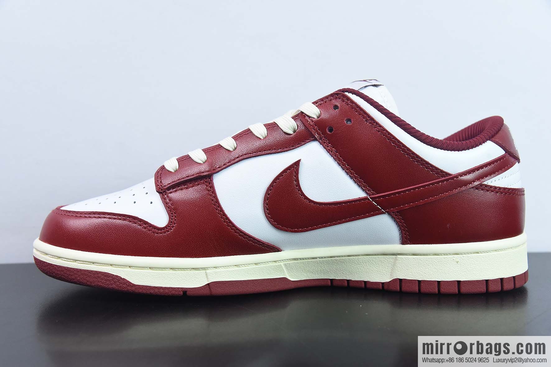 Nike Dunk Low red and white burgundy low-top PRM Vintage casual sports shoes item number: FJ4555-100