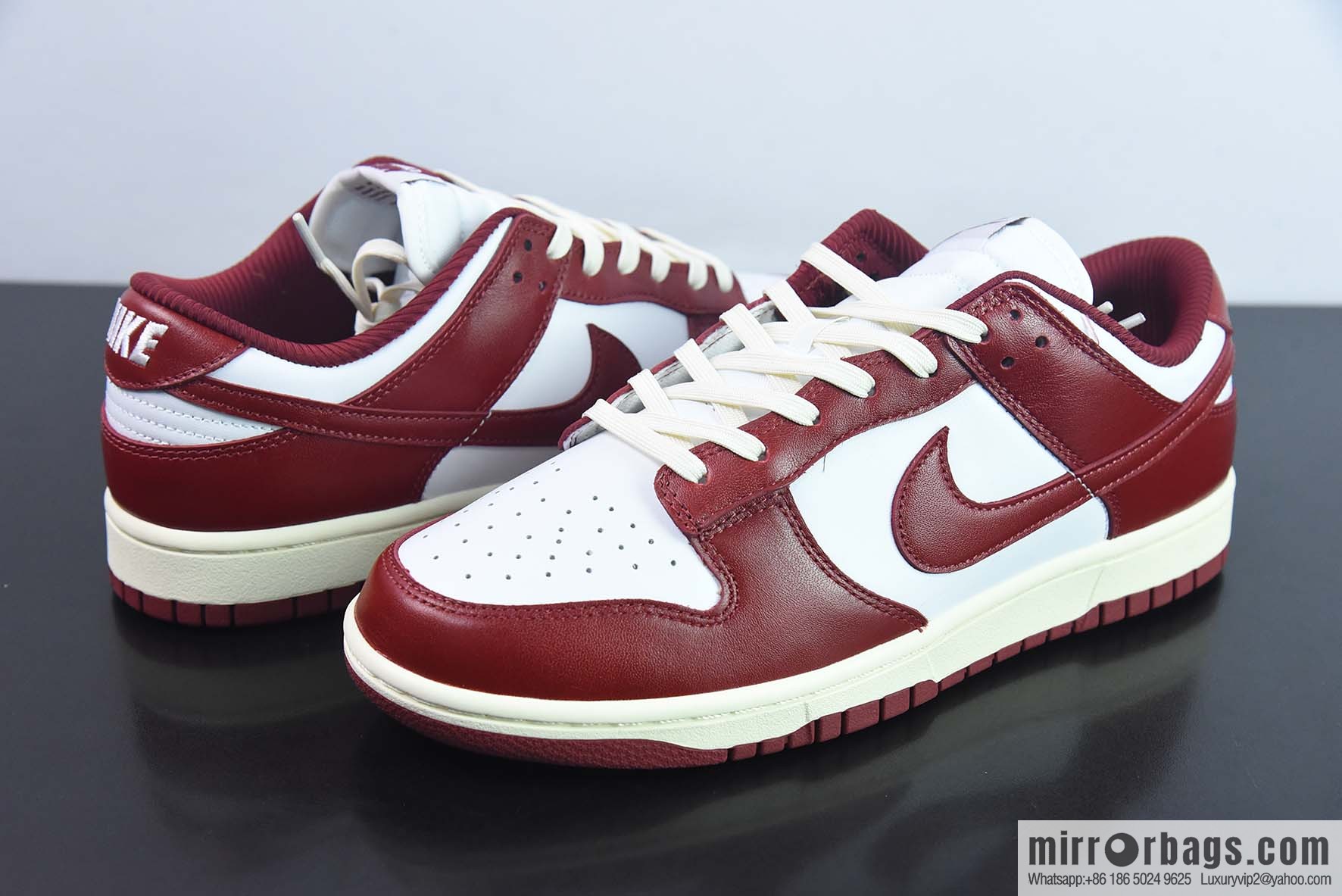 Nike Dunk Low red and white burgundy low-top PRM Vintage casual sports shoes item number: FJ4555-100