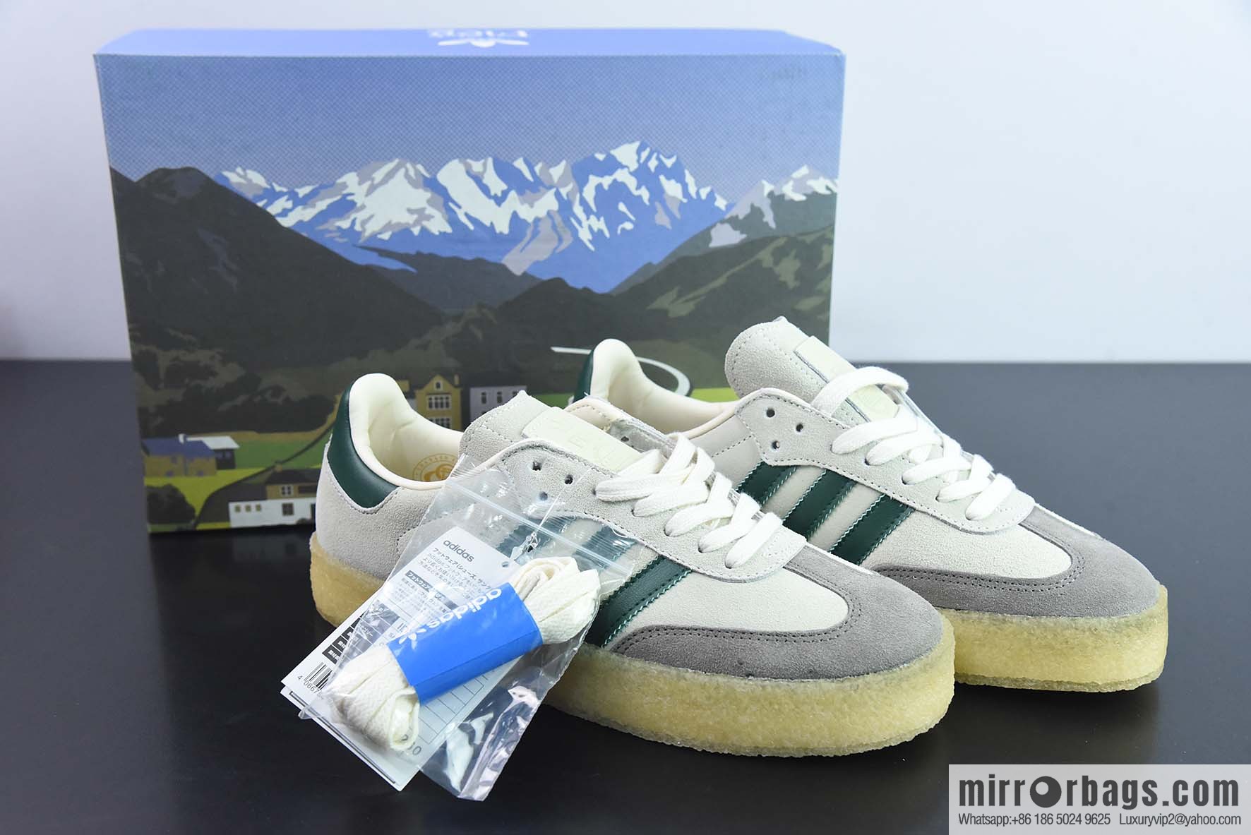 Adi KITH x Clarks x Adidas Originals 8th Street Samba board shoes, Samba KITH three-party joint model, item number: ID7297