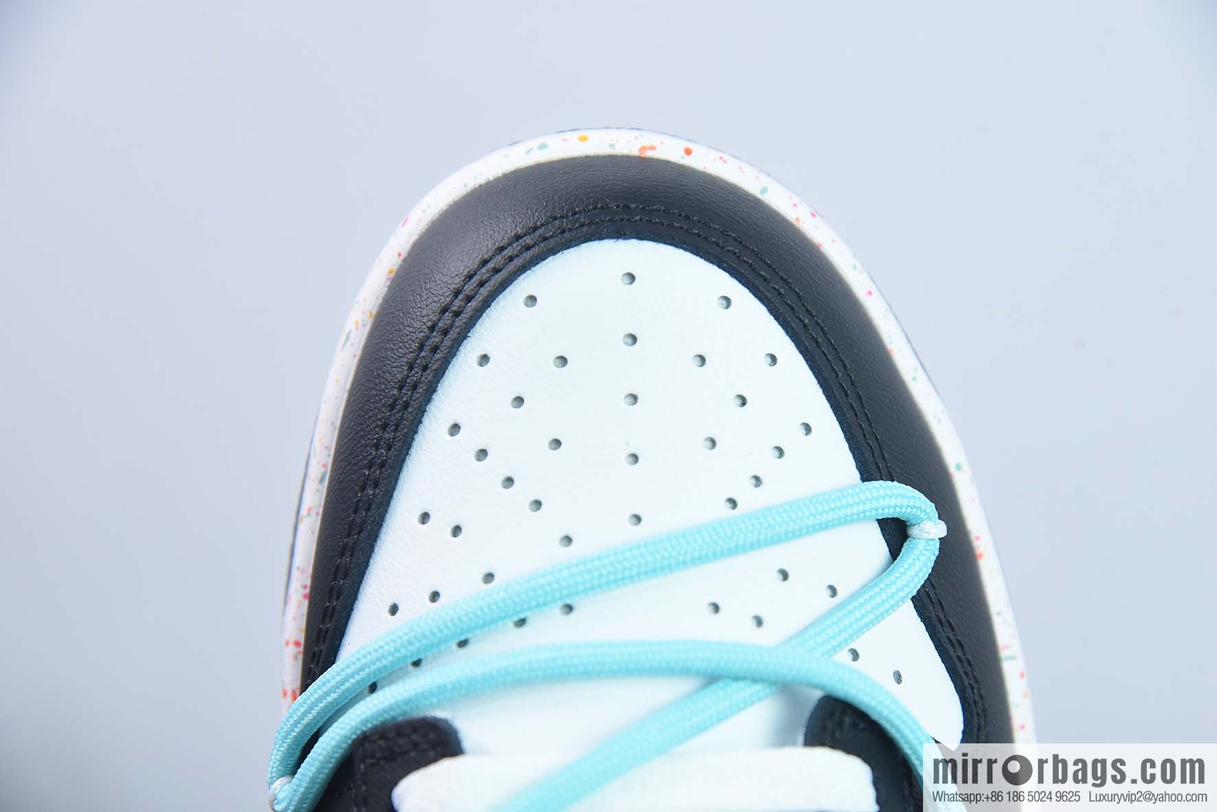 Nike SB Dunk Low splash ink black and blue, reverse three hooks, deconstruct drawstring shoelace Item number: FD4623-135