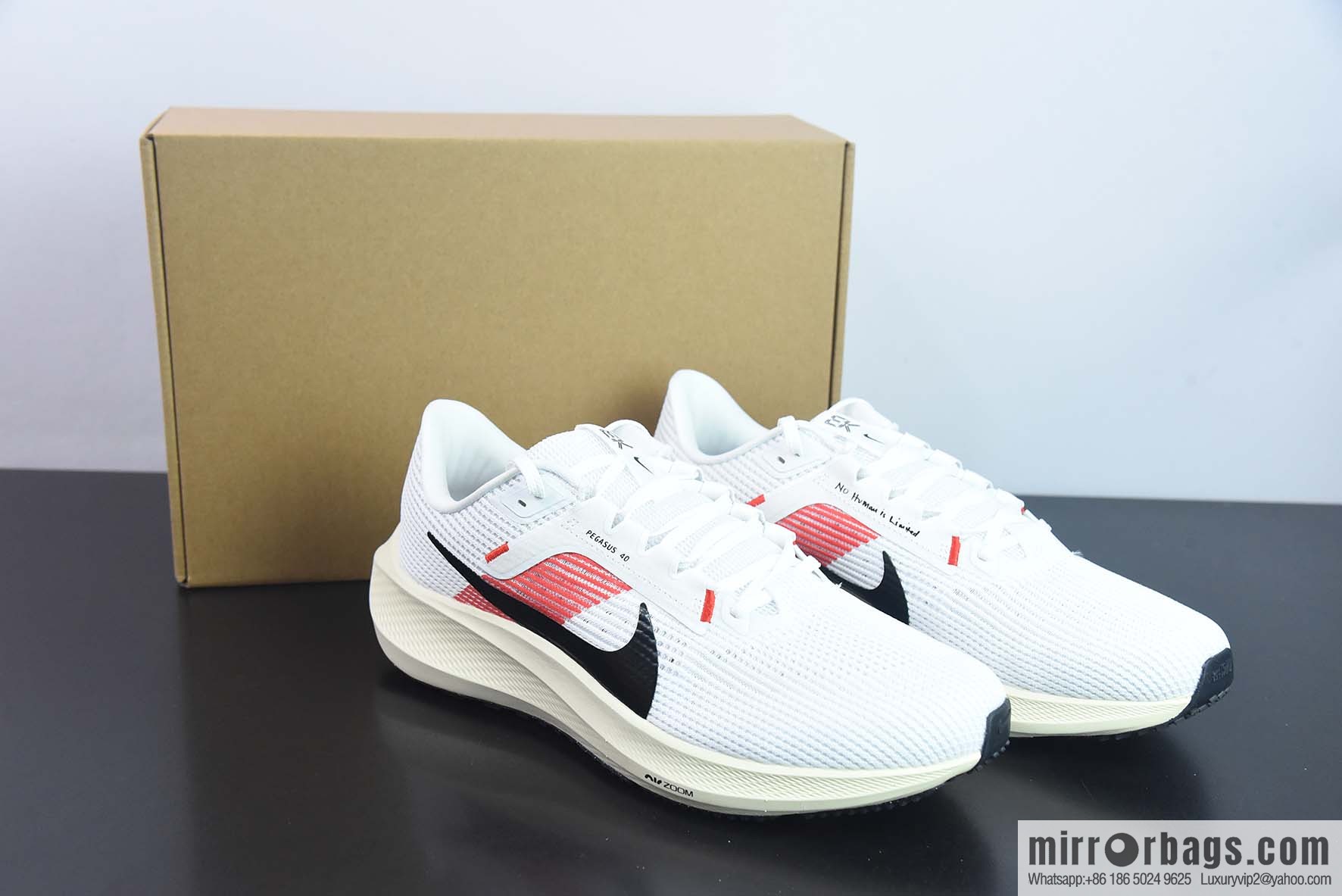 Air Zoom Pegasus 40 Pegasus series, white and red, black hook sneakers item number: FJ0686 100