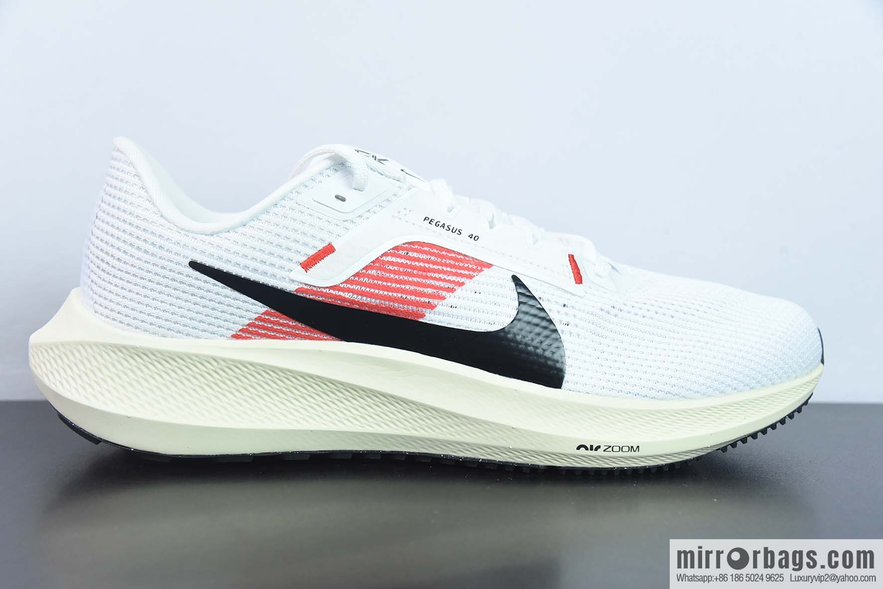 Air Zoom Pegasus 40 Pegasus series, white and red, black hook sneakers item number: FJ0686 100