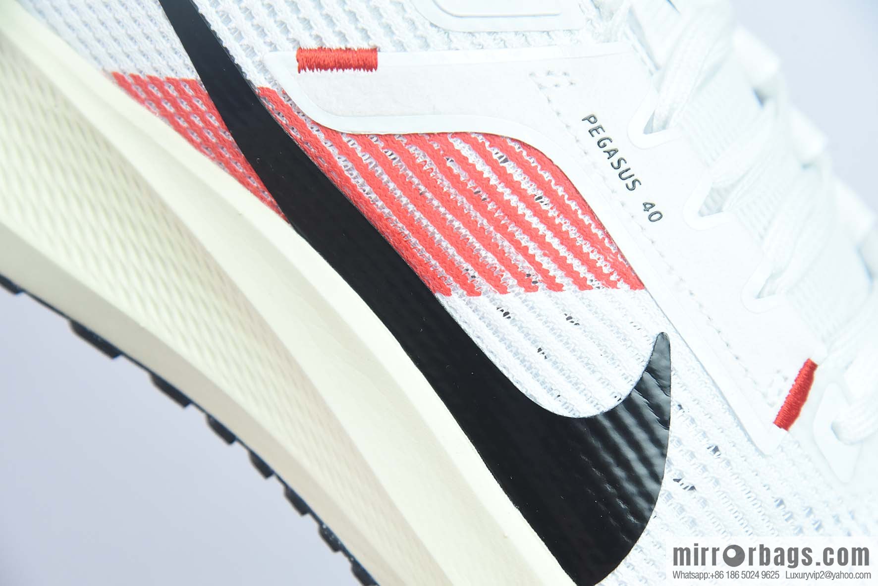 Air Zoom Pegasus 40 Pegasus series, white and red, black hook sneakers item number: FJ0686 100