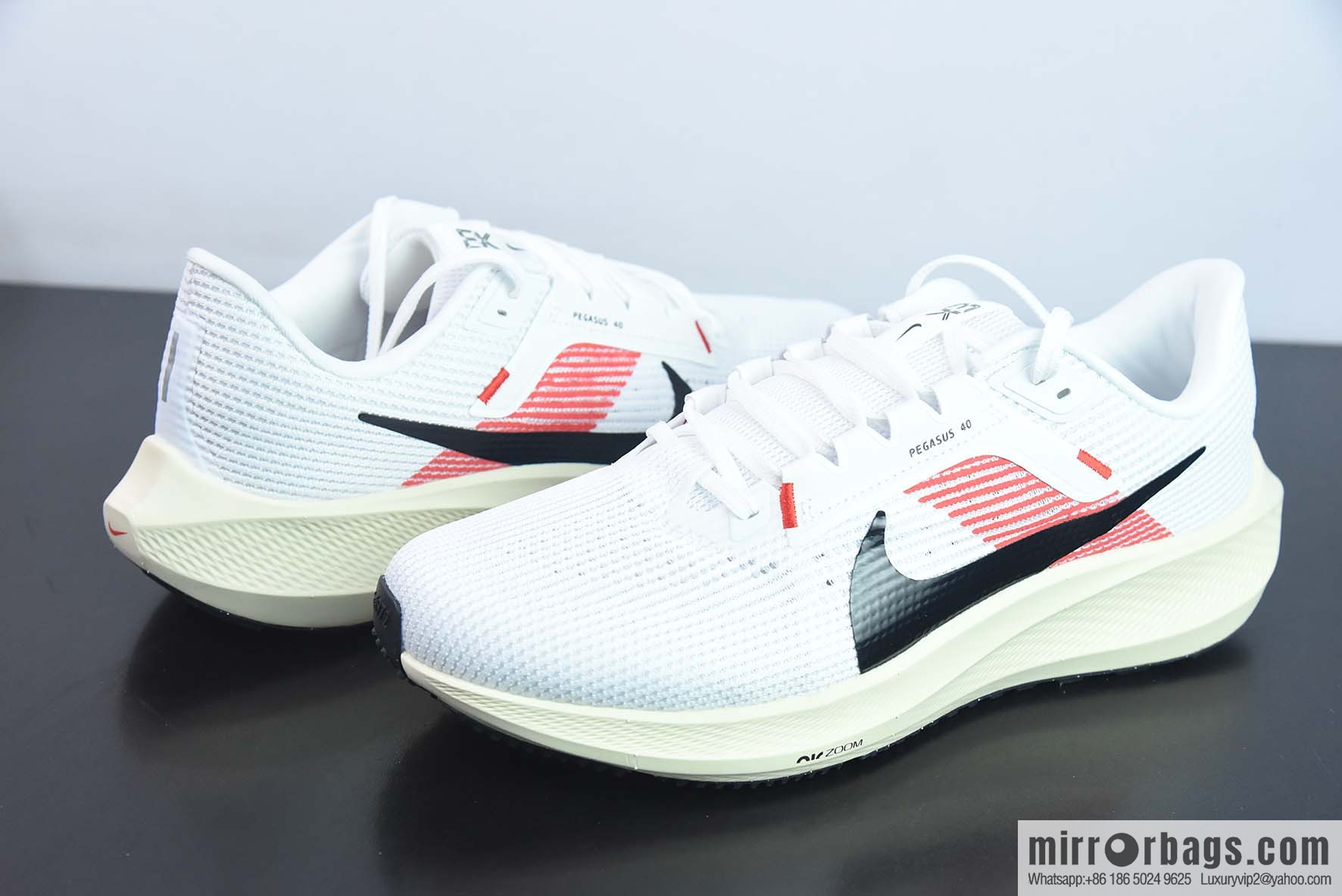 Air Zoom Pegasus 40 Pegasus series, white and red, black hook sneakers item number: FJ0686 100