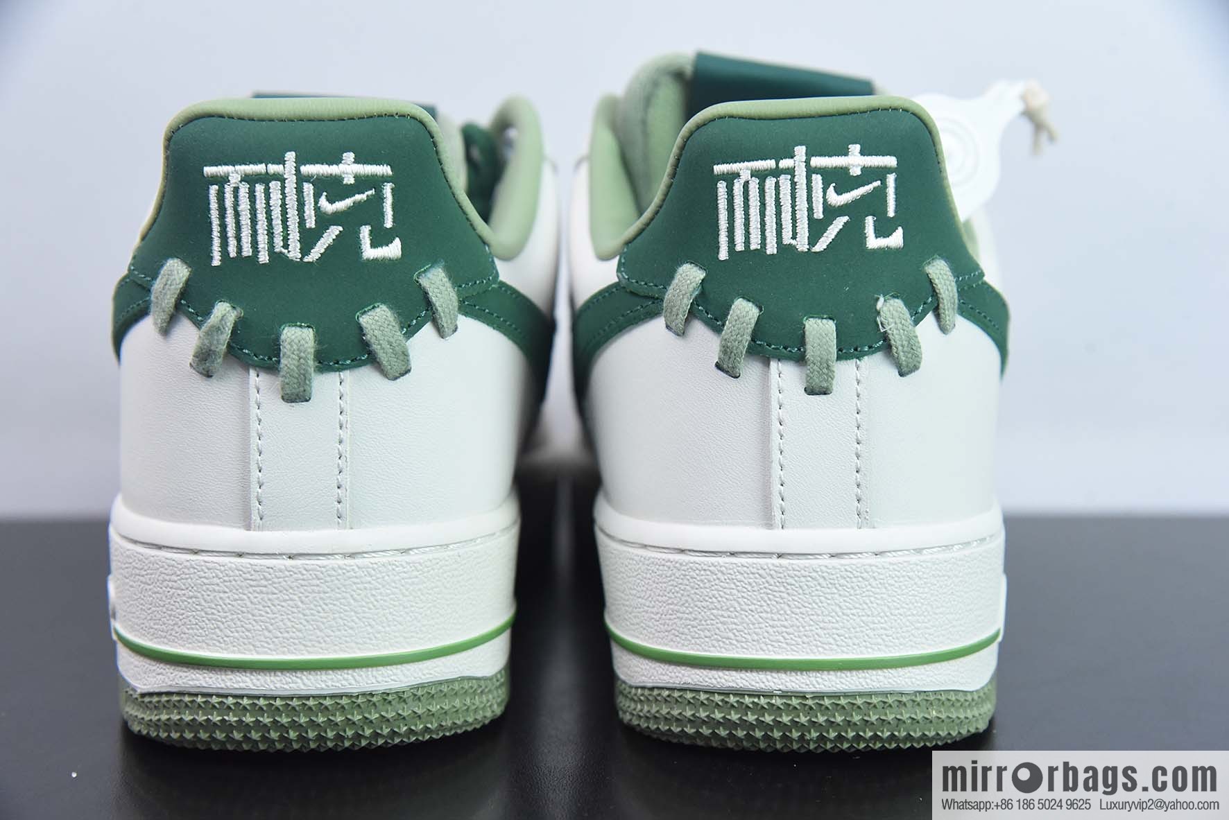 Air Force 1 '07 Low white and green, woven by Xiaoxiangfeng low-top sneakers, item number: FN0369 100
