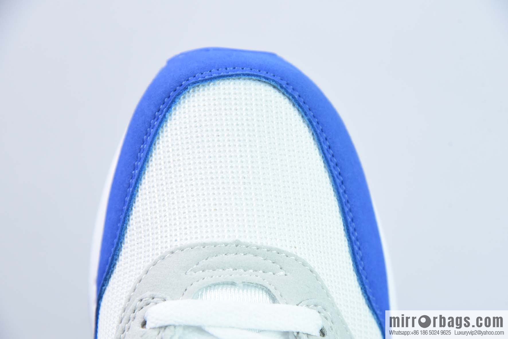 Nike Air Max 1 PRM Corporate Version Vintage Casual Running Shoes, White and Blue, Item Number: 908375 102