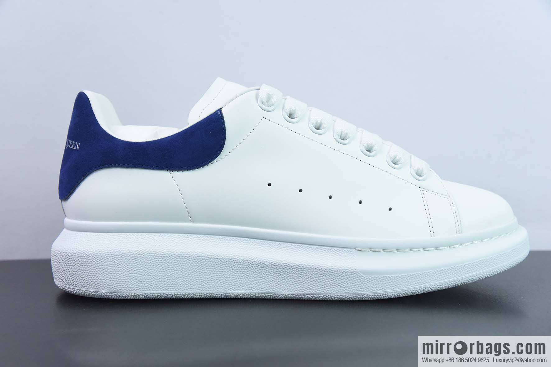 Alexander McQueen, deep blue low-top sneakers