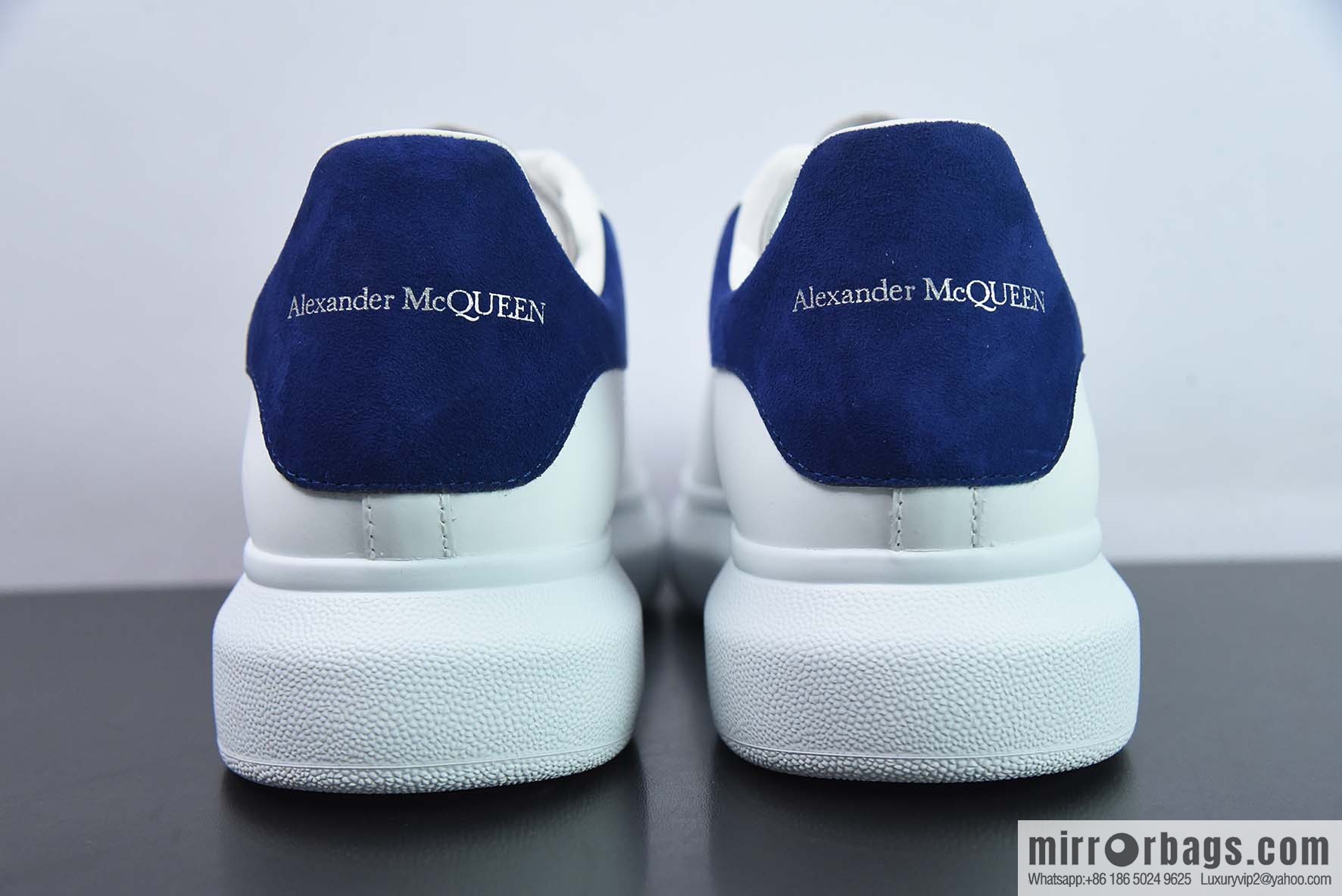 Alexander McQueen, deep blue low-top sneakers