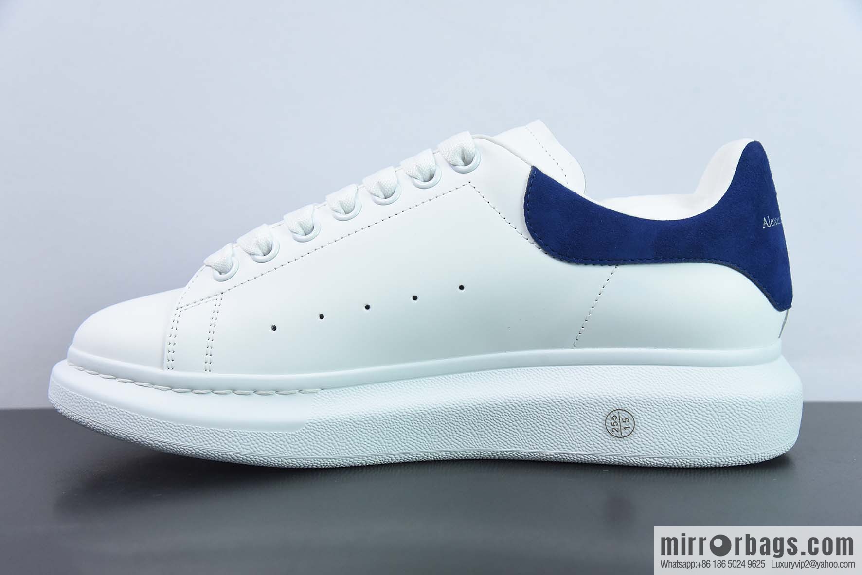 Alexander McQueen, deep blue low-top sneakers