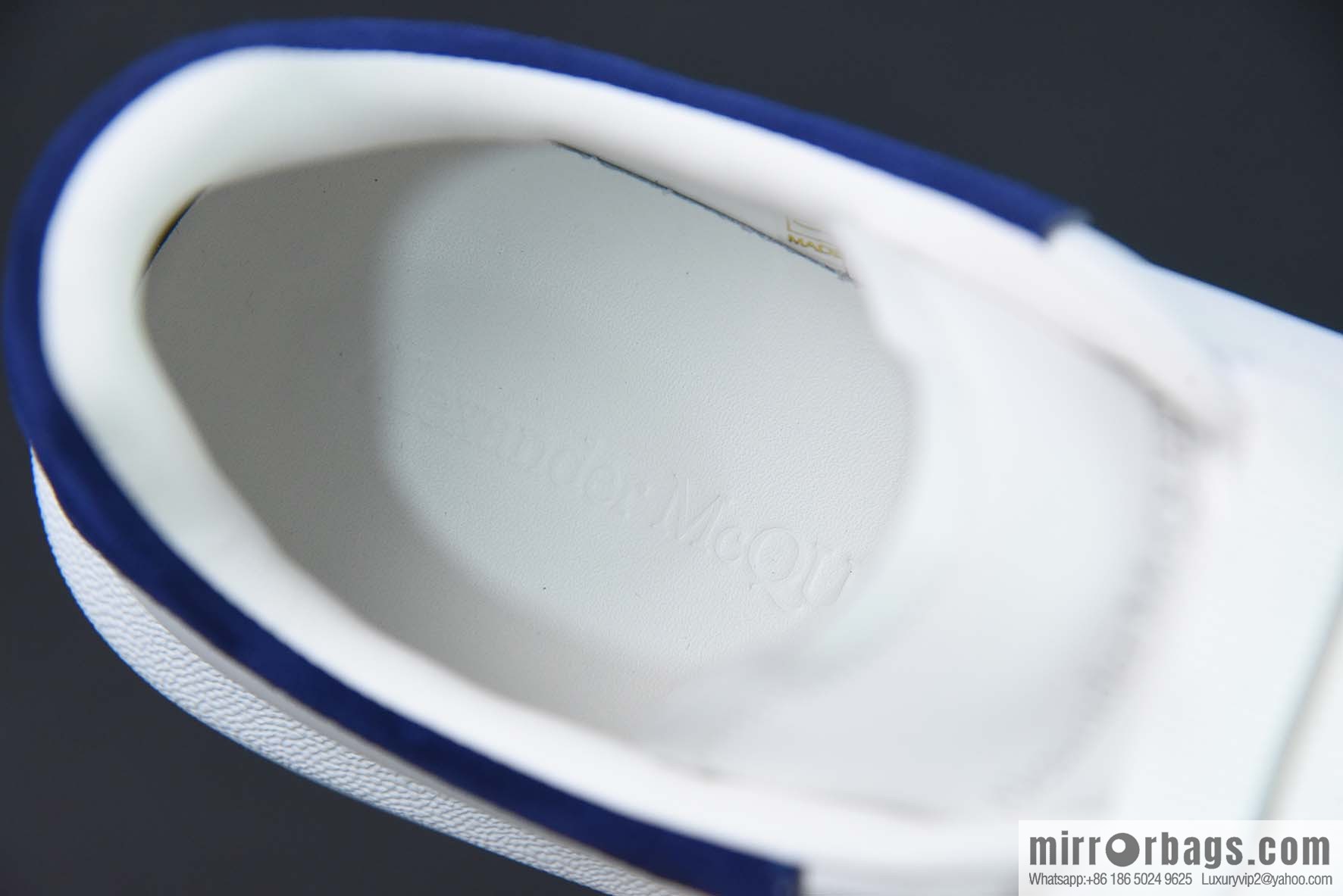 Alexander McQueen, deep blue low-top sneakers