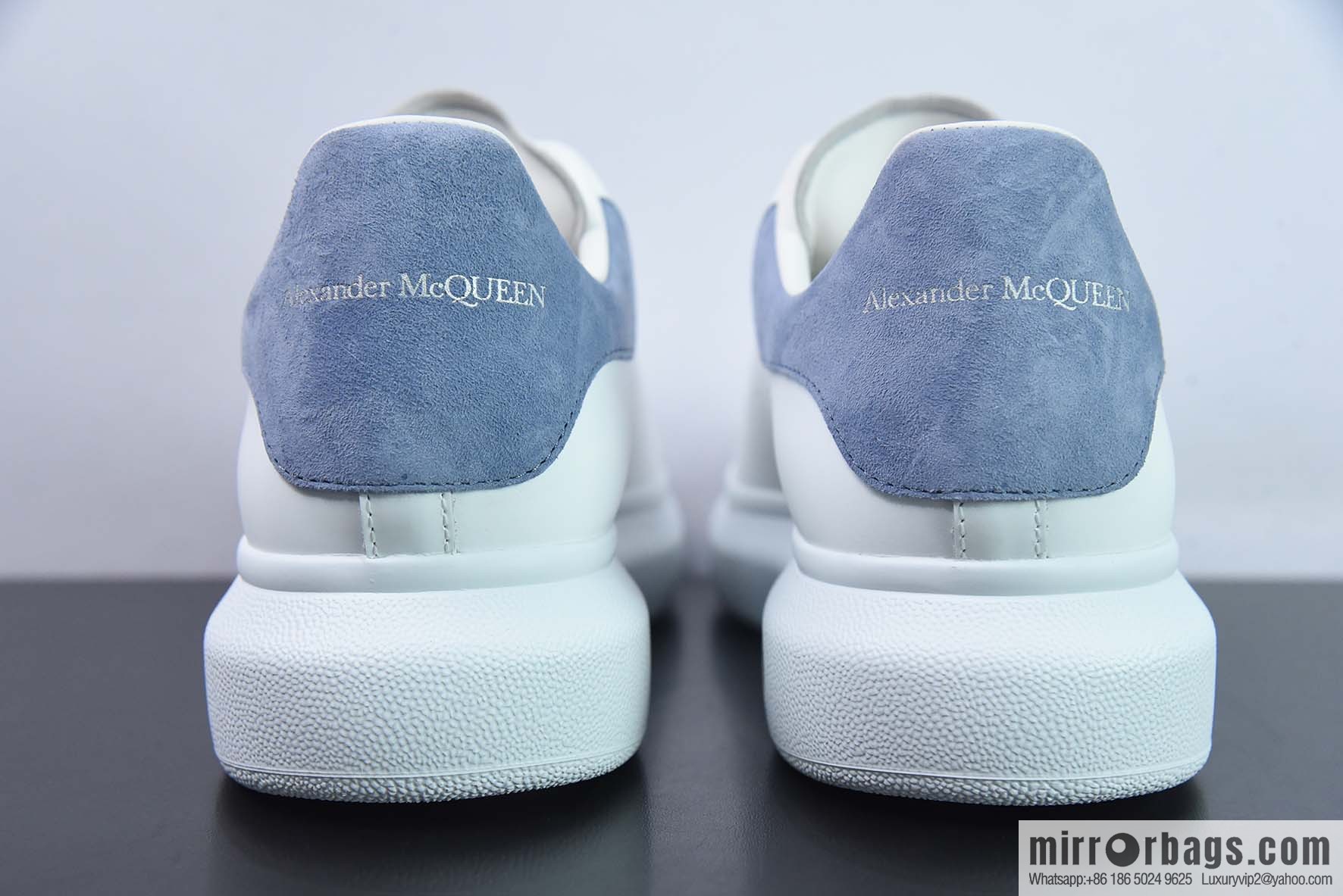 Alexander McQueen, light blue low-top sneakers