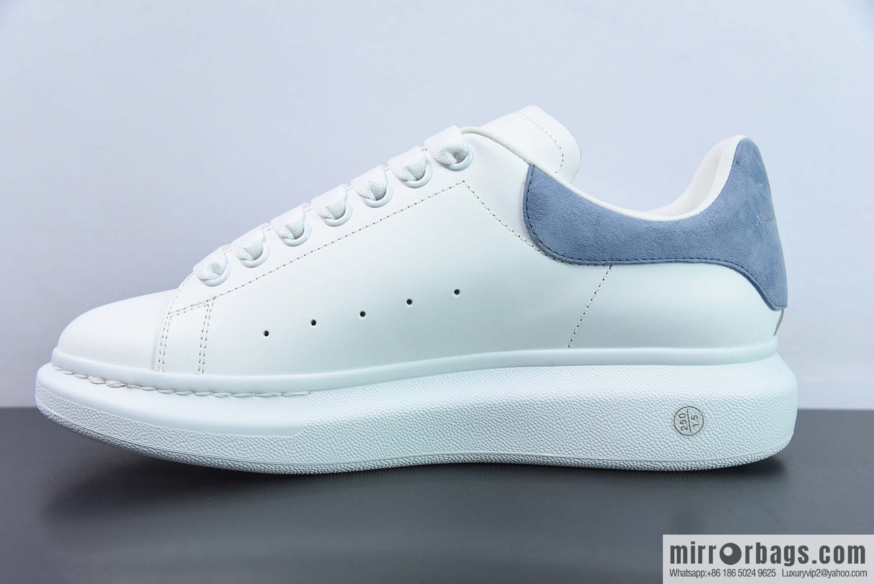 Alexander McQueen, light blue low-top sneakers