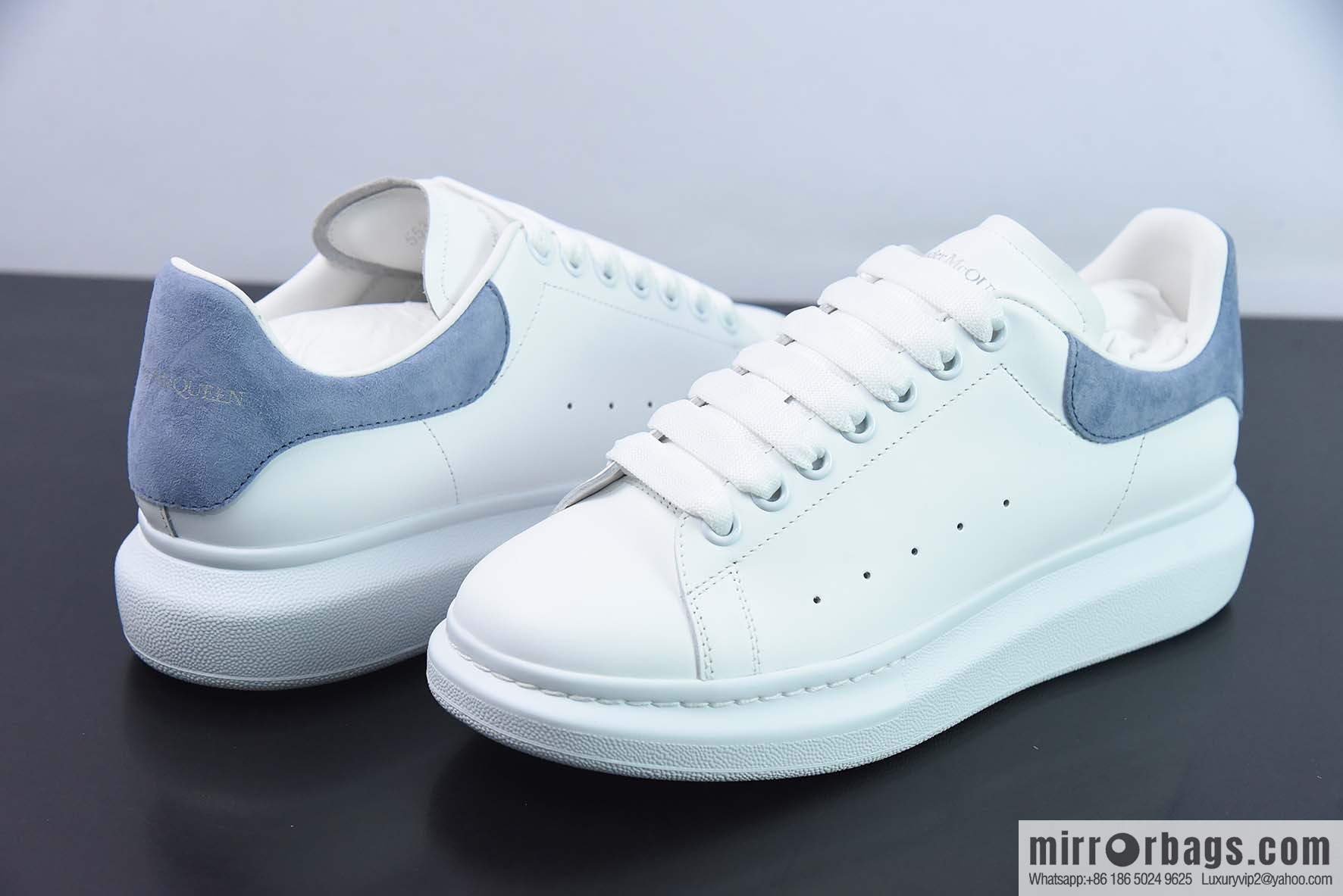 Alexander McQueen, light blue low-top sneakers