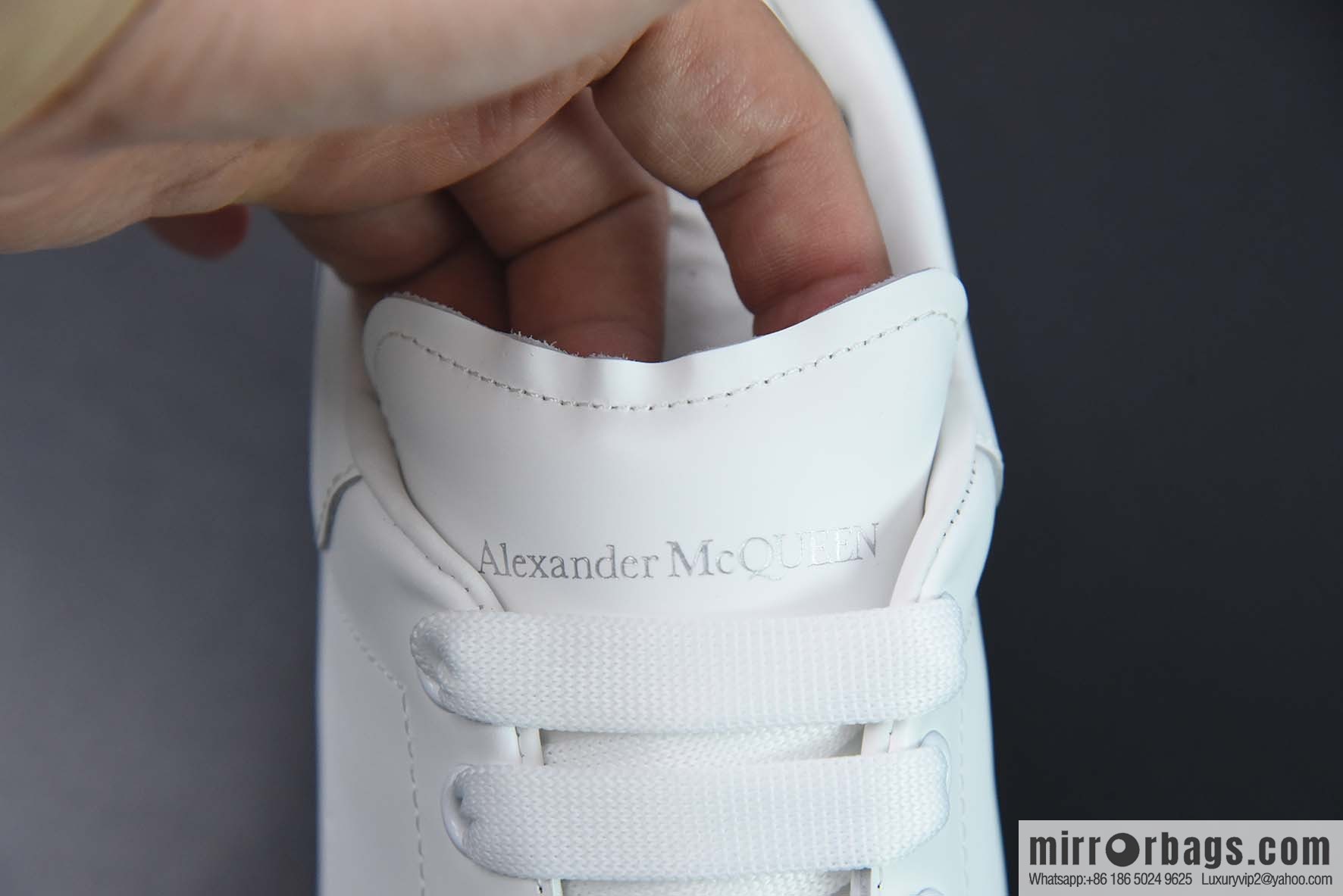 Alexander McQueen, pure white low-top sneakers