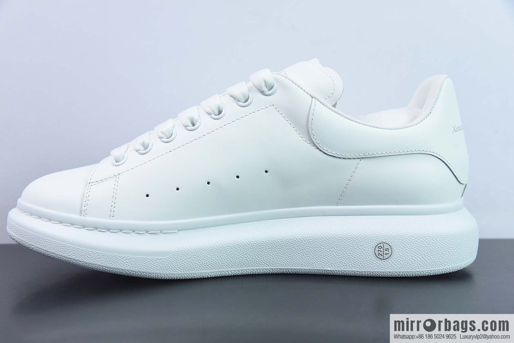 Alexander McQueen, pure white low-top sneakers