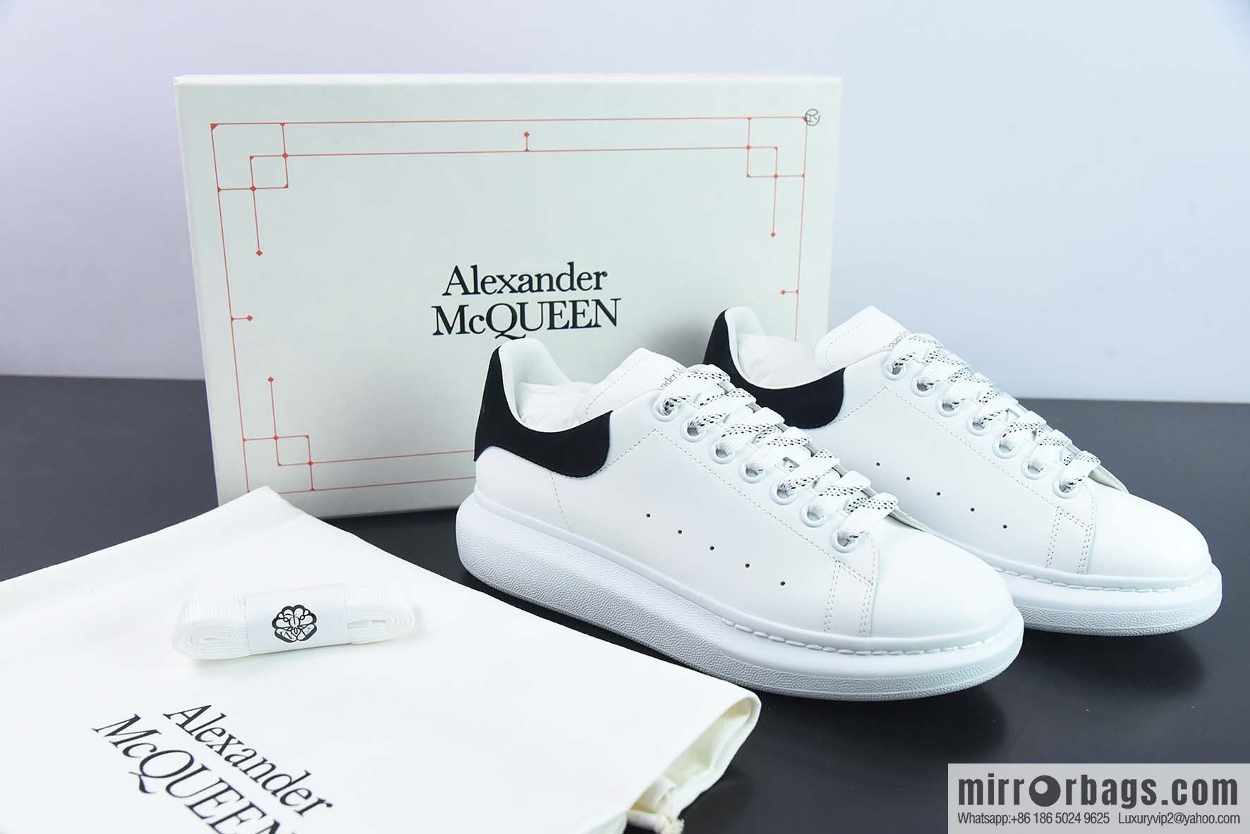 Alexander McQueen, black suede low-top sneakers