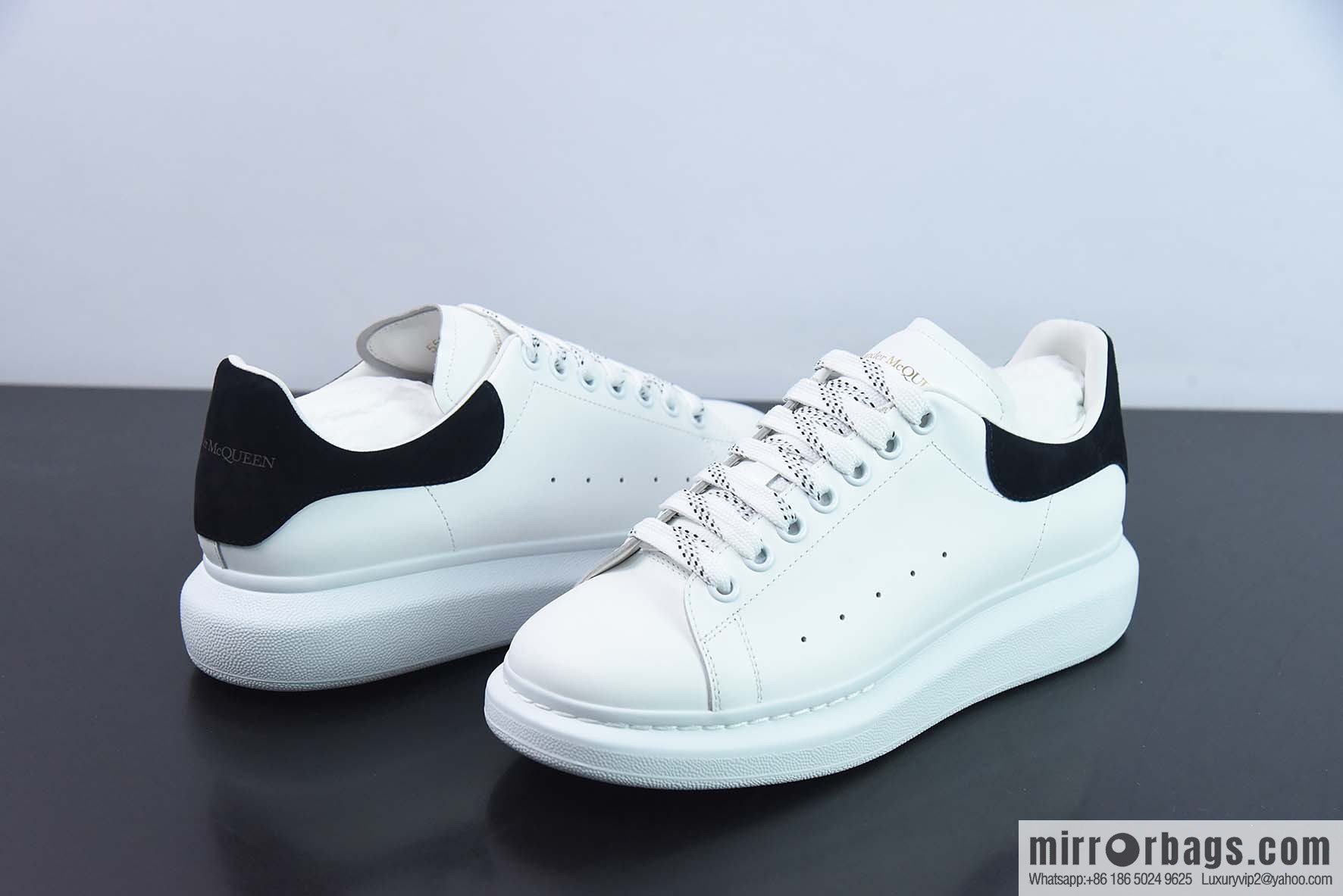 Alexander McQueen, black suede low-top sneakers