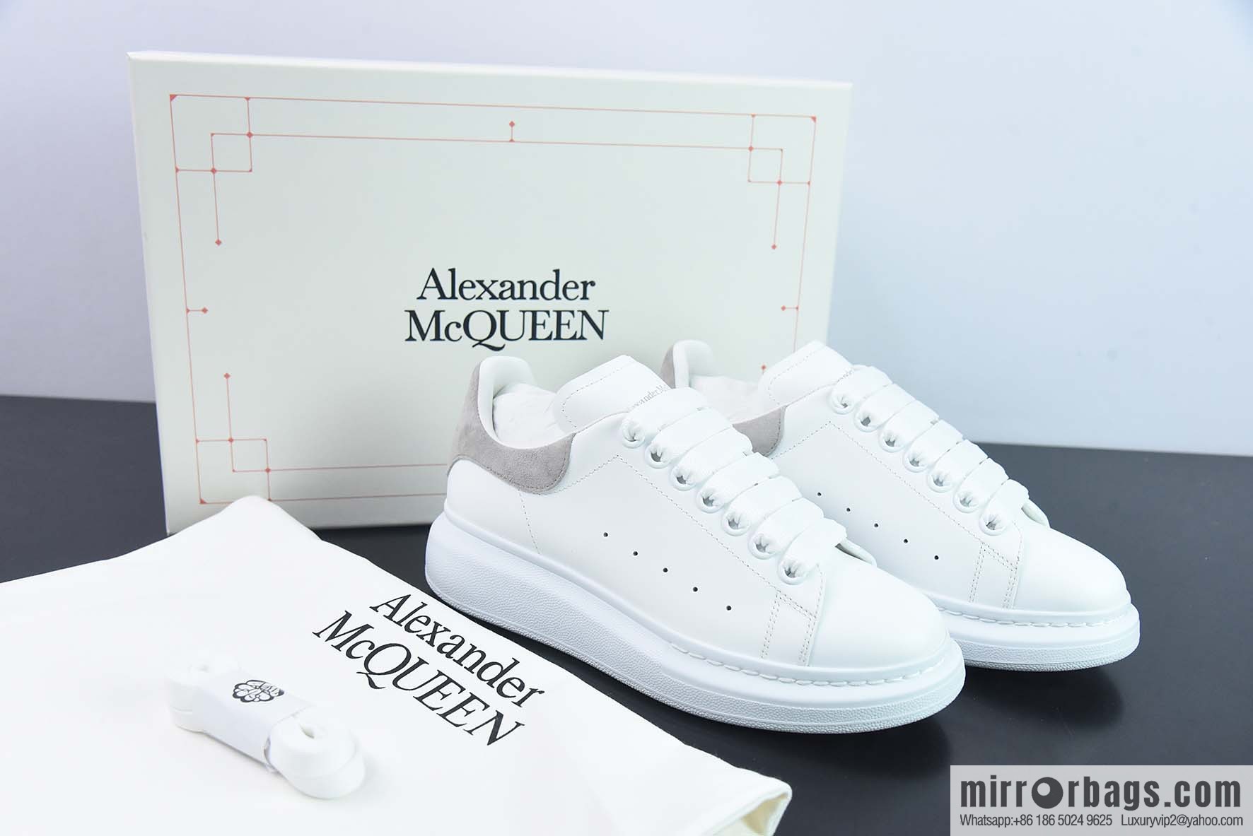 Alexander McQueen, light gray low-top sneakers