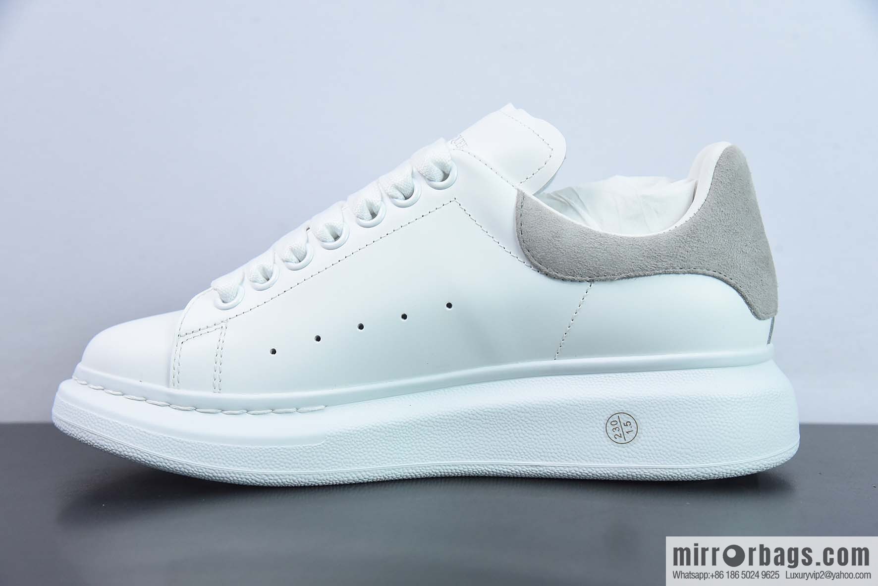 Alexander McQueen, light gray low-top sneakers