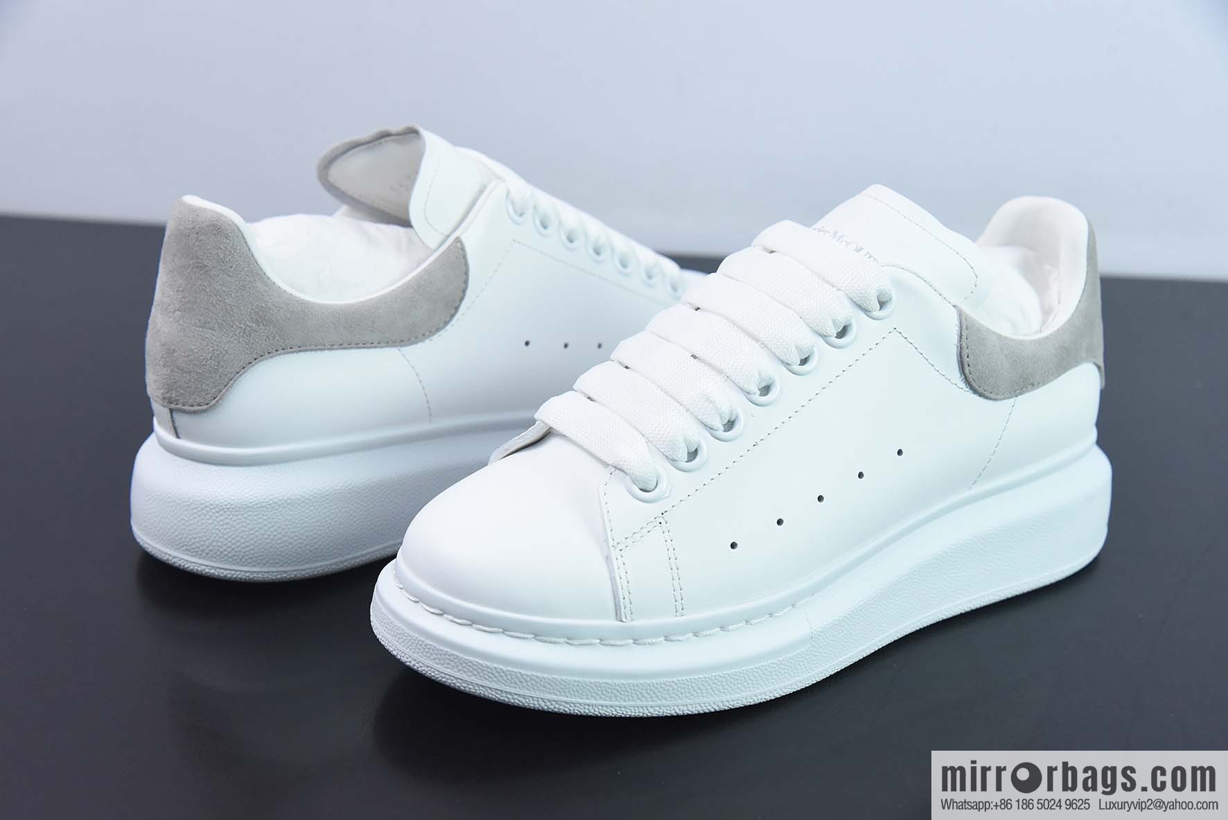 Alexander McQueen, light gray low-top sneakers